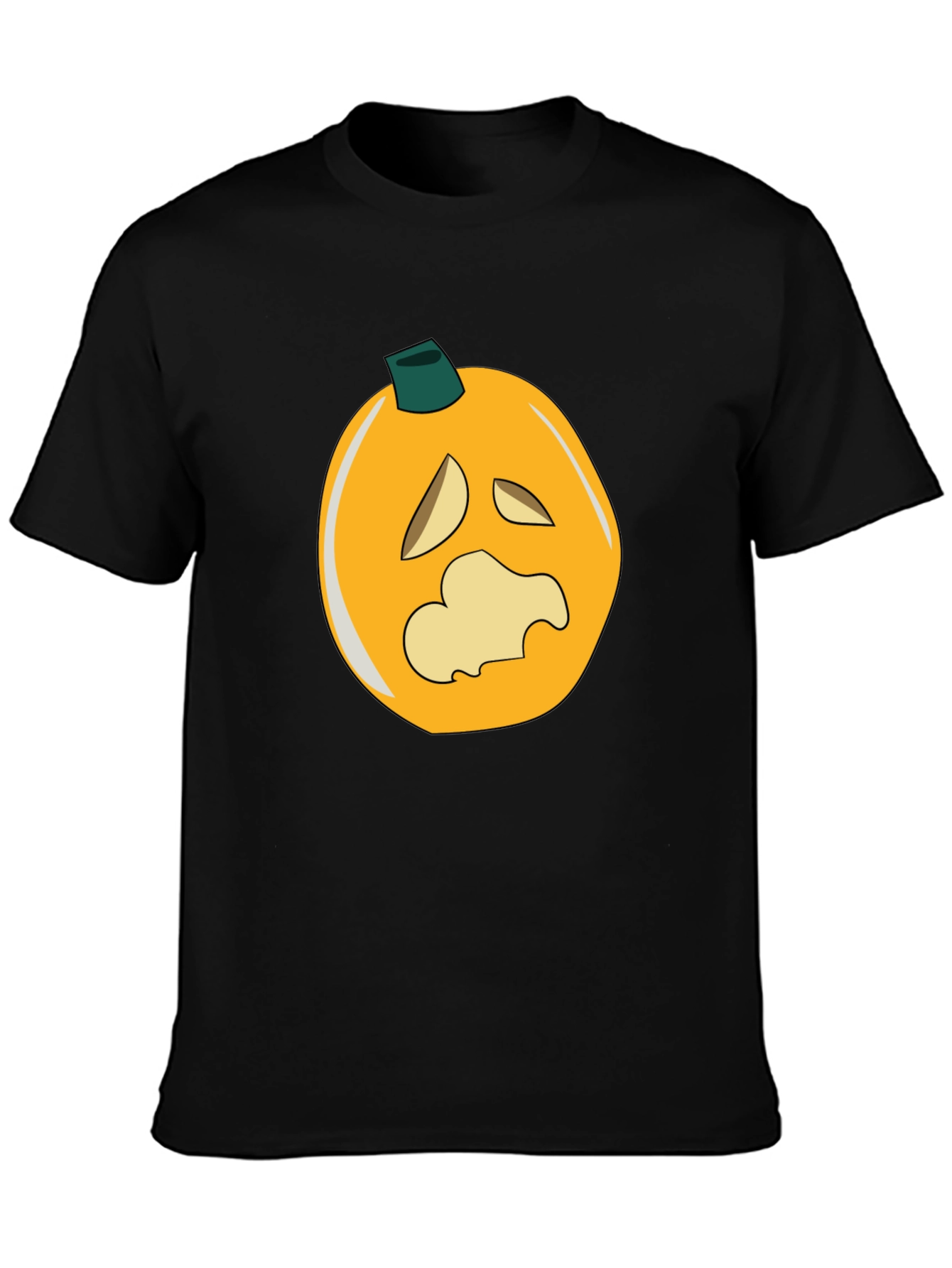 Spooky Pumpkin Graphic Black T-Shirt