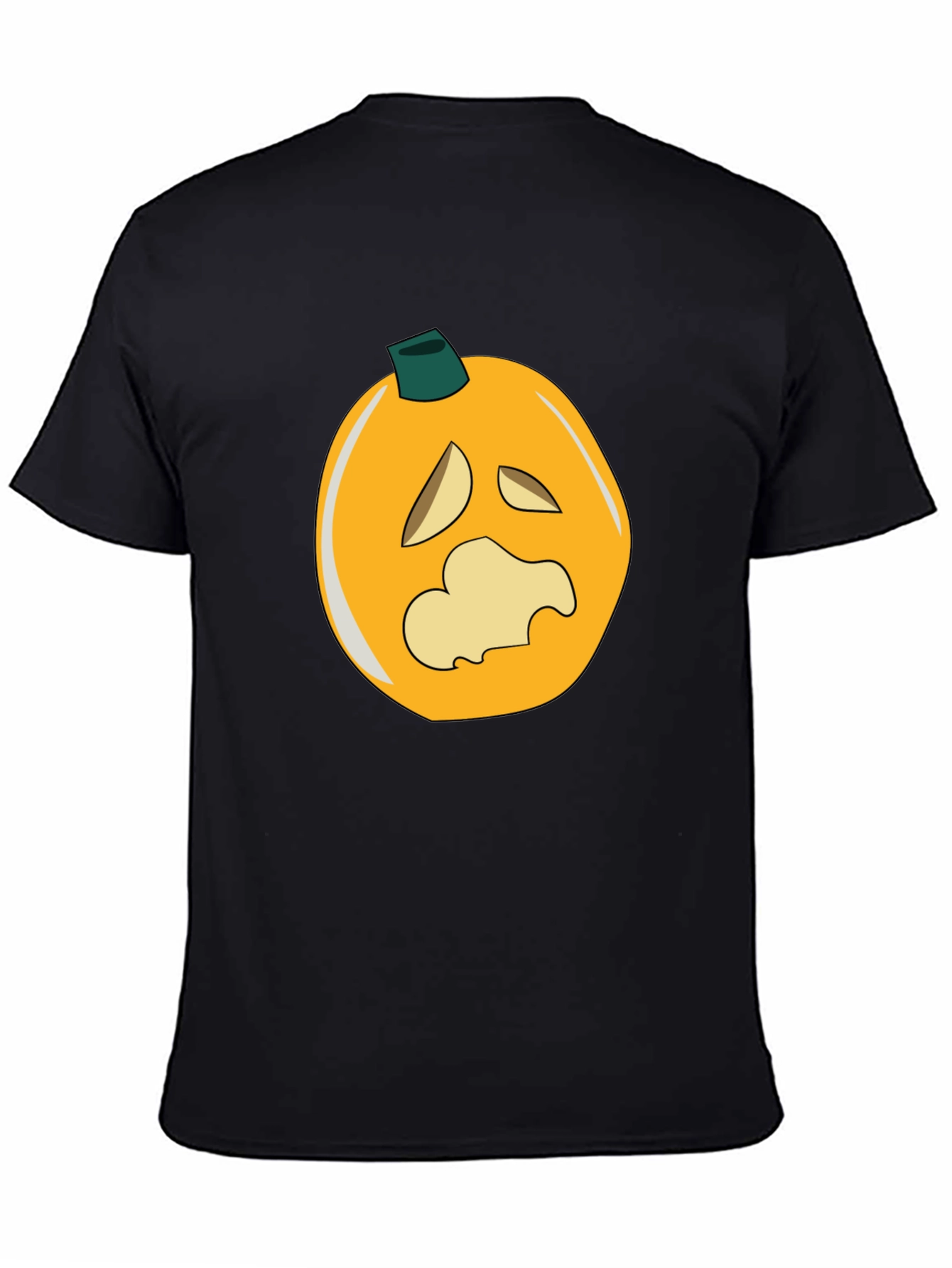 Spooky Pumpkin Graphic Black T-Shirt
