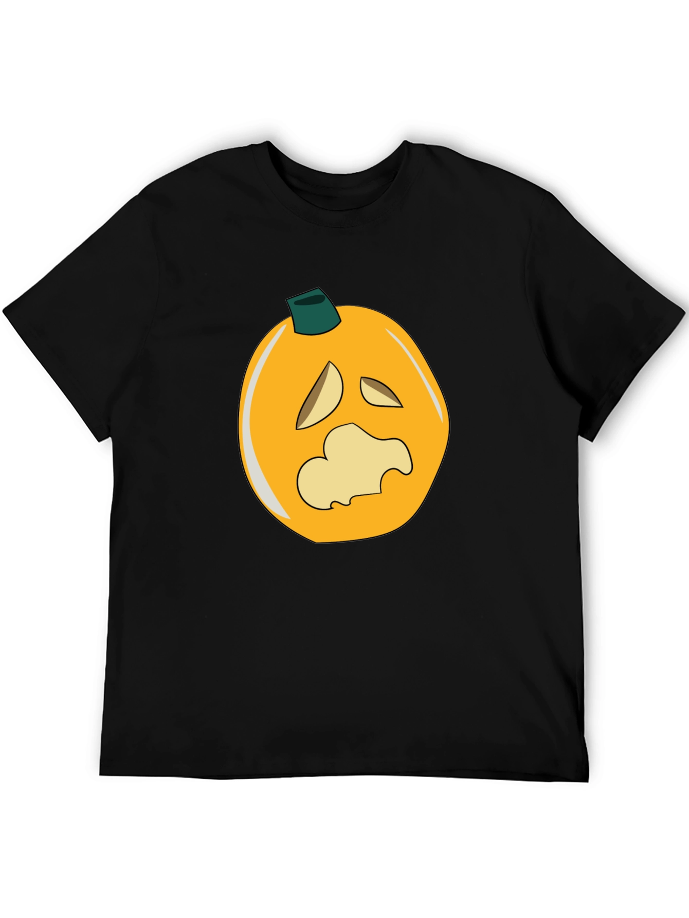 Spooky Pumpkin Graphic Black T-Shirt
