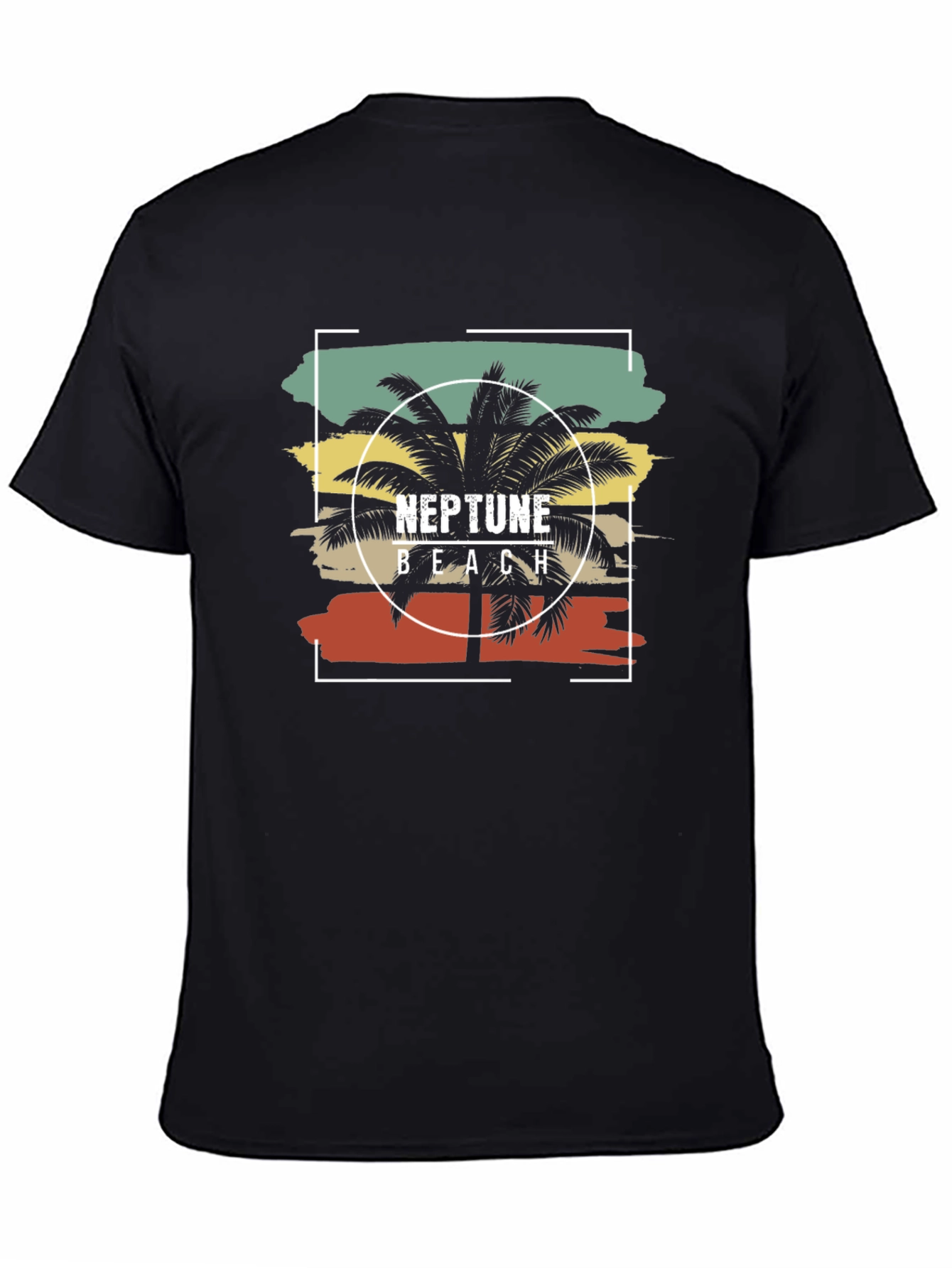 Neptune Beach Palm Tree Graphic T-Shirt