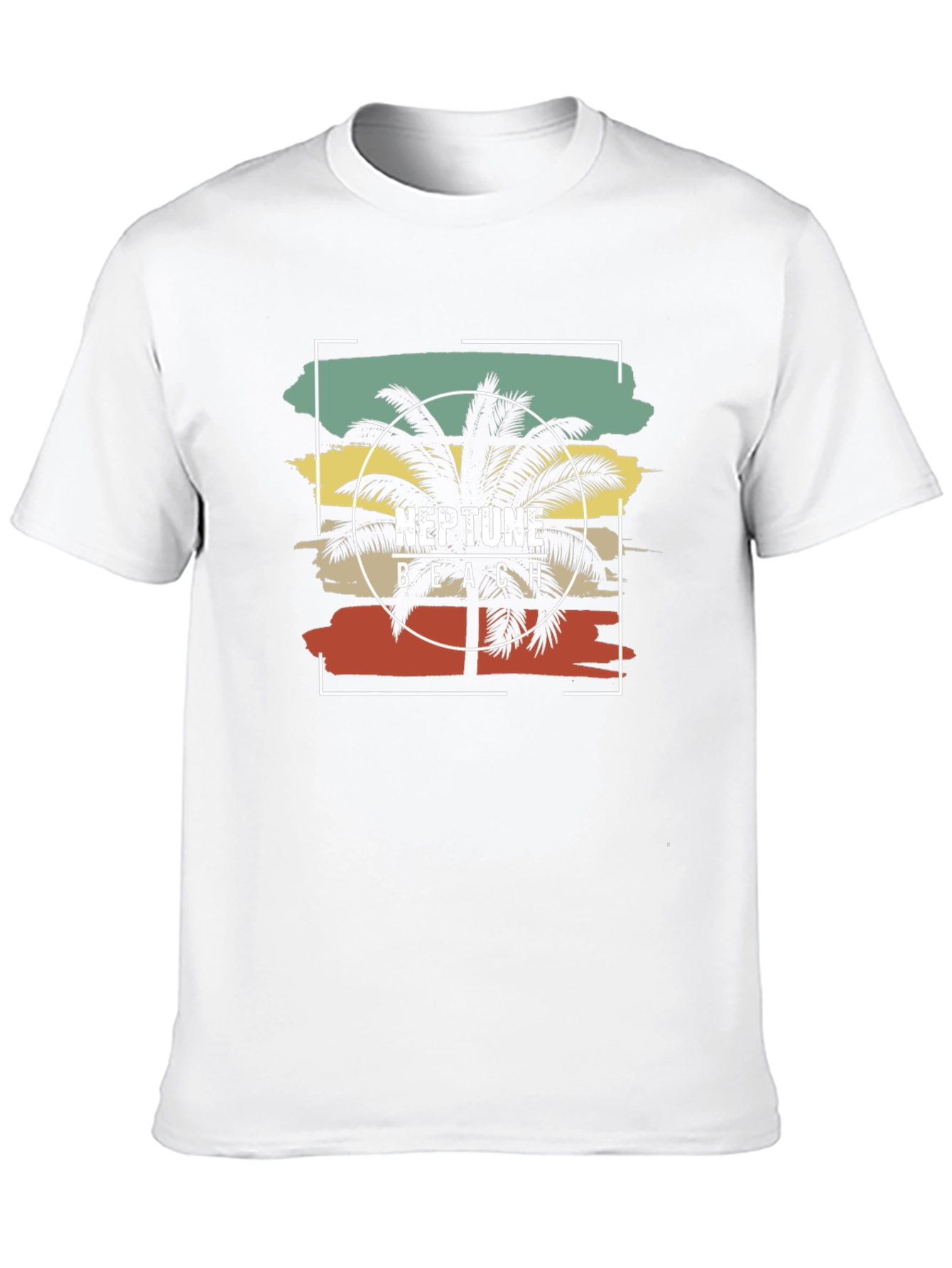 Neptune Beach Palm Tree Graphic T-Shirt