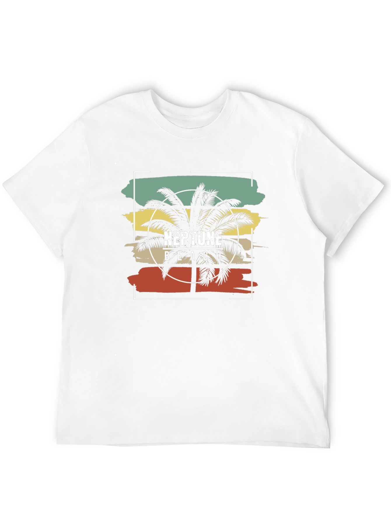 Neptune Beach Palm Tree Graphic T-Shirt