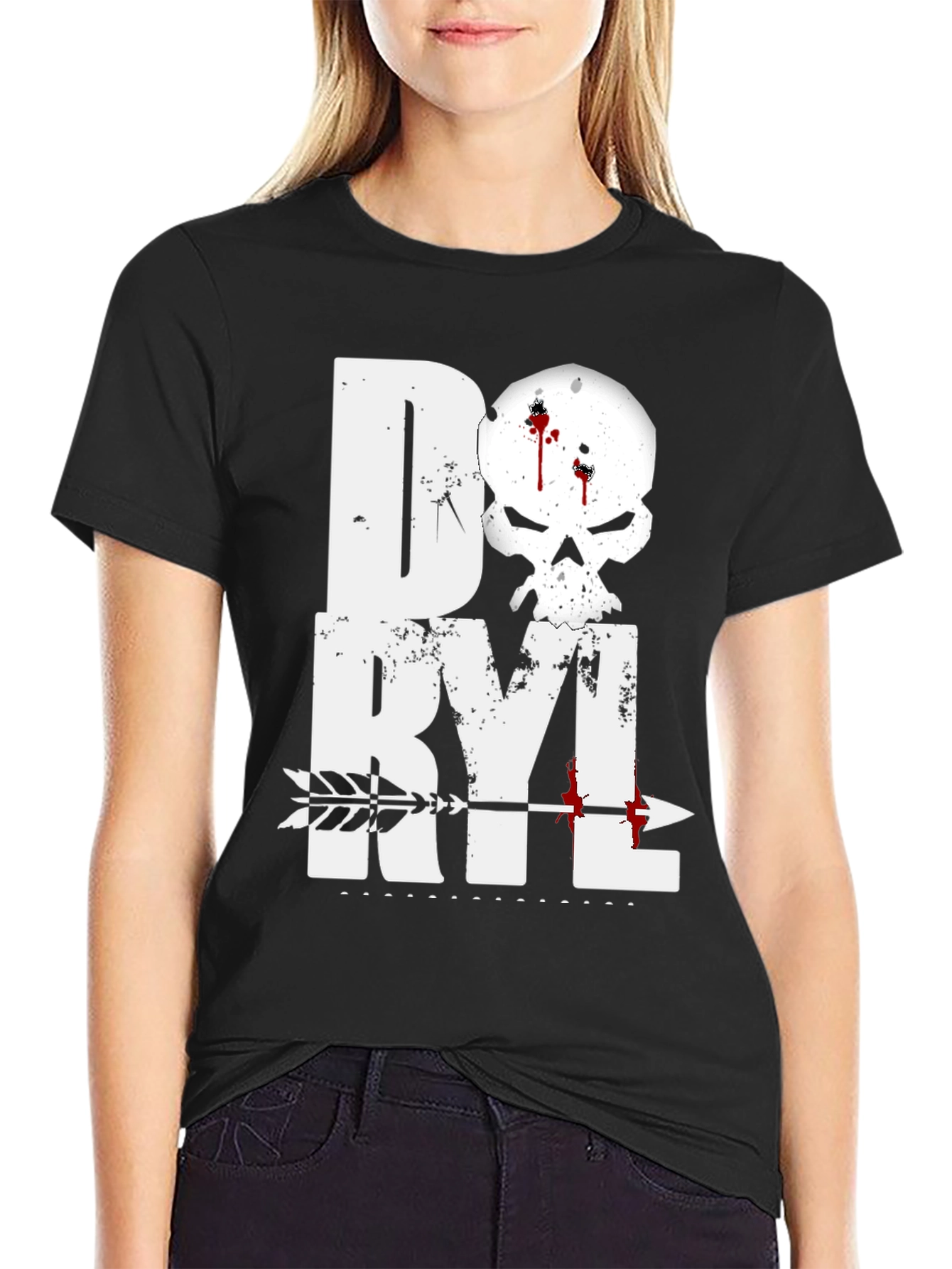 Daryl Skull Arrow T-Shirt - Walking Dead Inspired