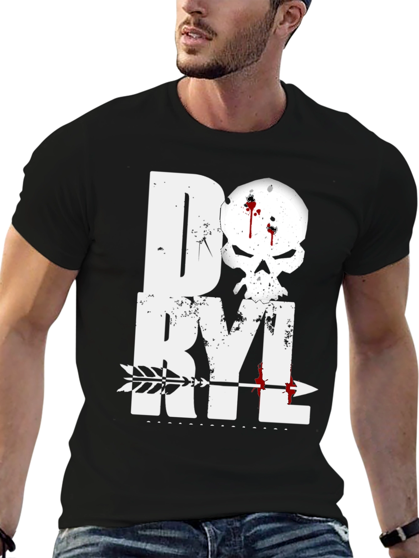 Daryl Skull Arrow T-Shirt - Walking Dead Inspired