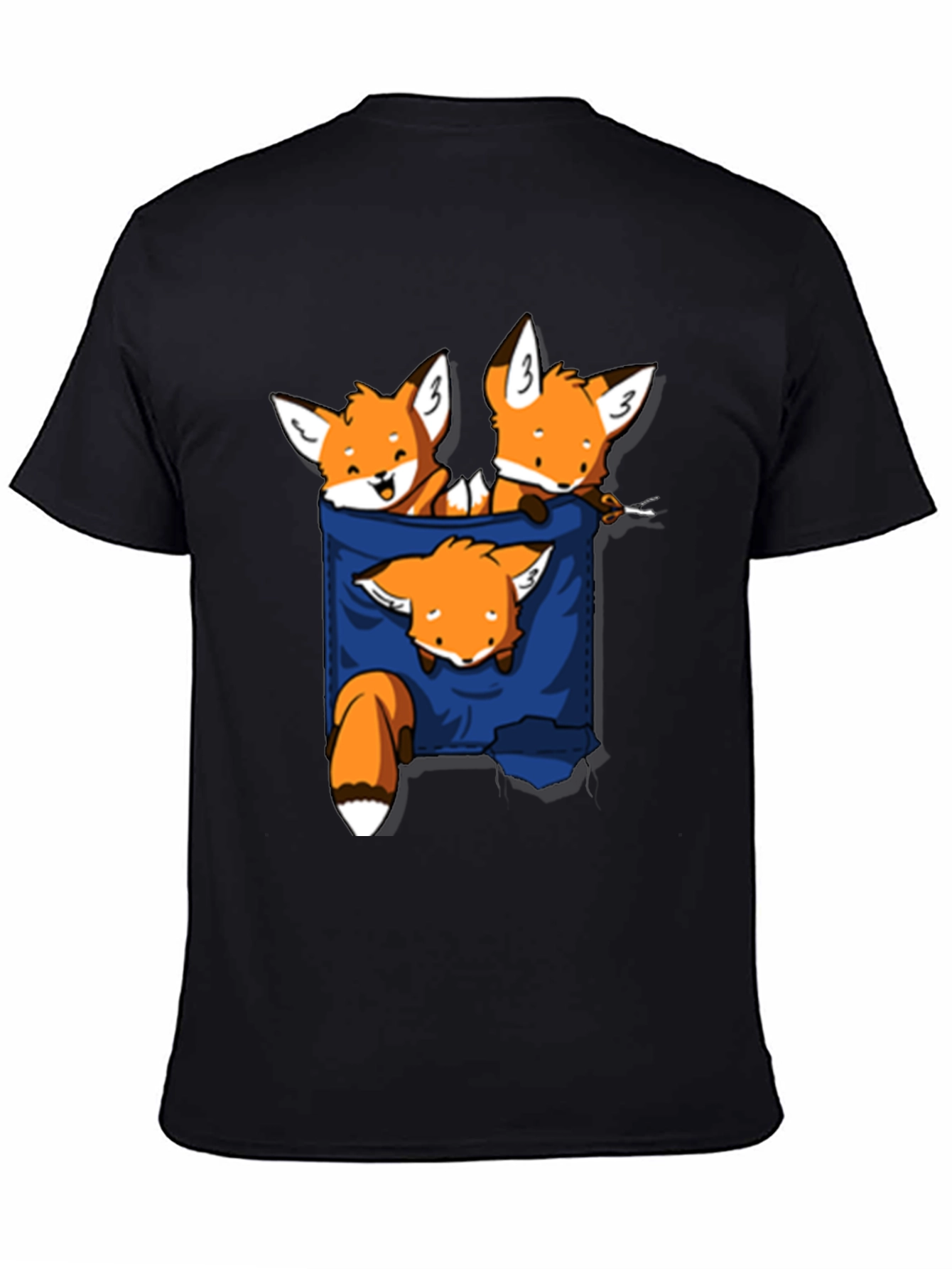 Fox Pocket T-Shirt - Cute Graphic Tee