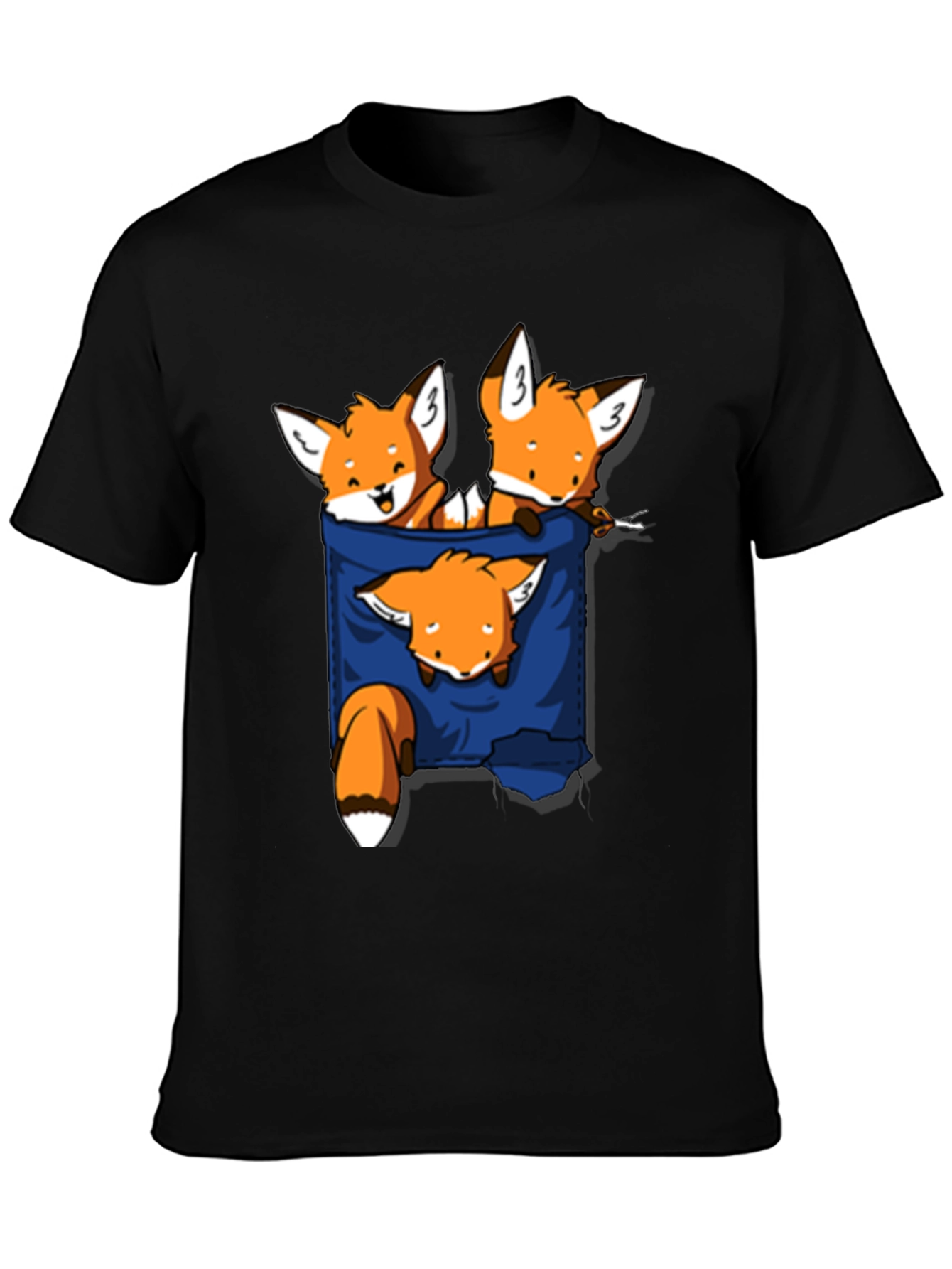 Fox Pocket T-Shirt - Cute Graphic Tee
