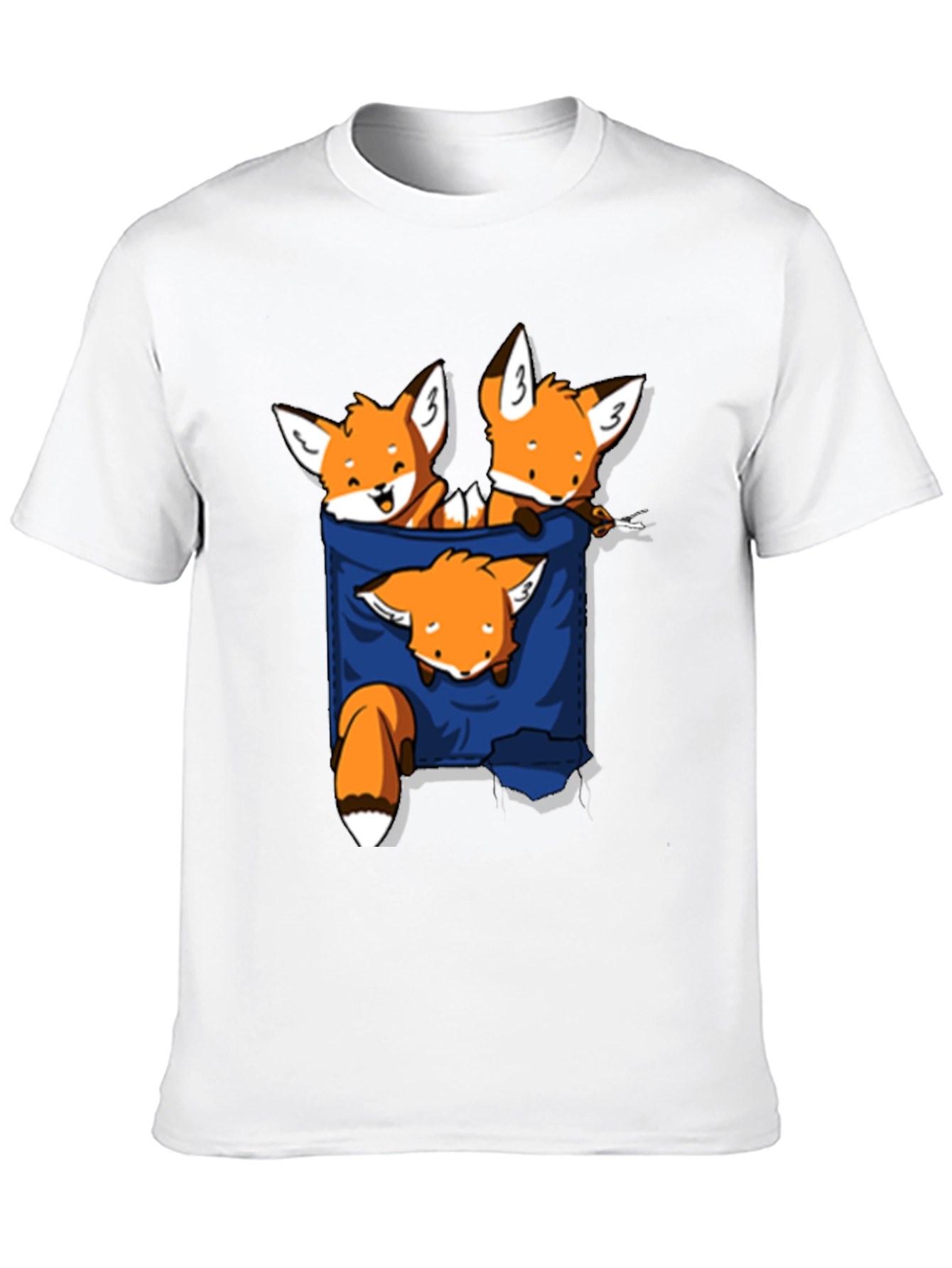 Fox Pocket T-Shirt - Cute Graphic Tee