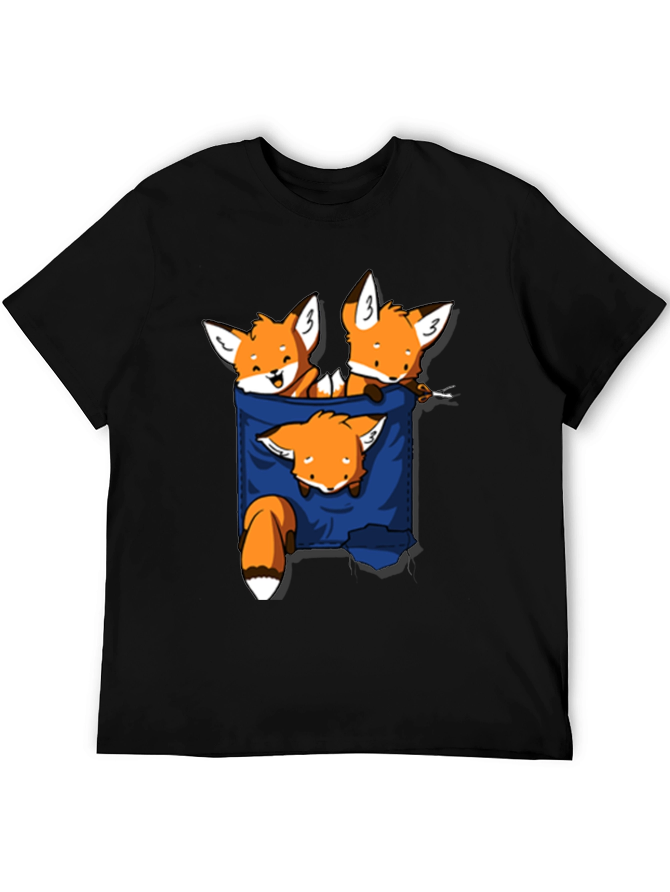 Fox Pocket T-Shirt - Cute Graphic Tee