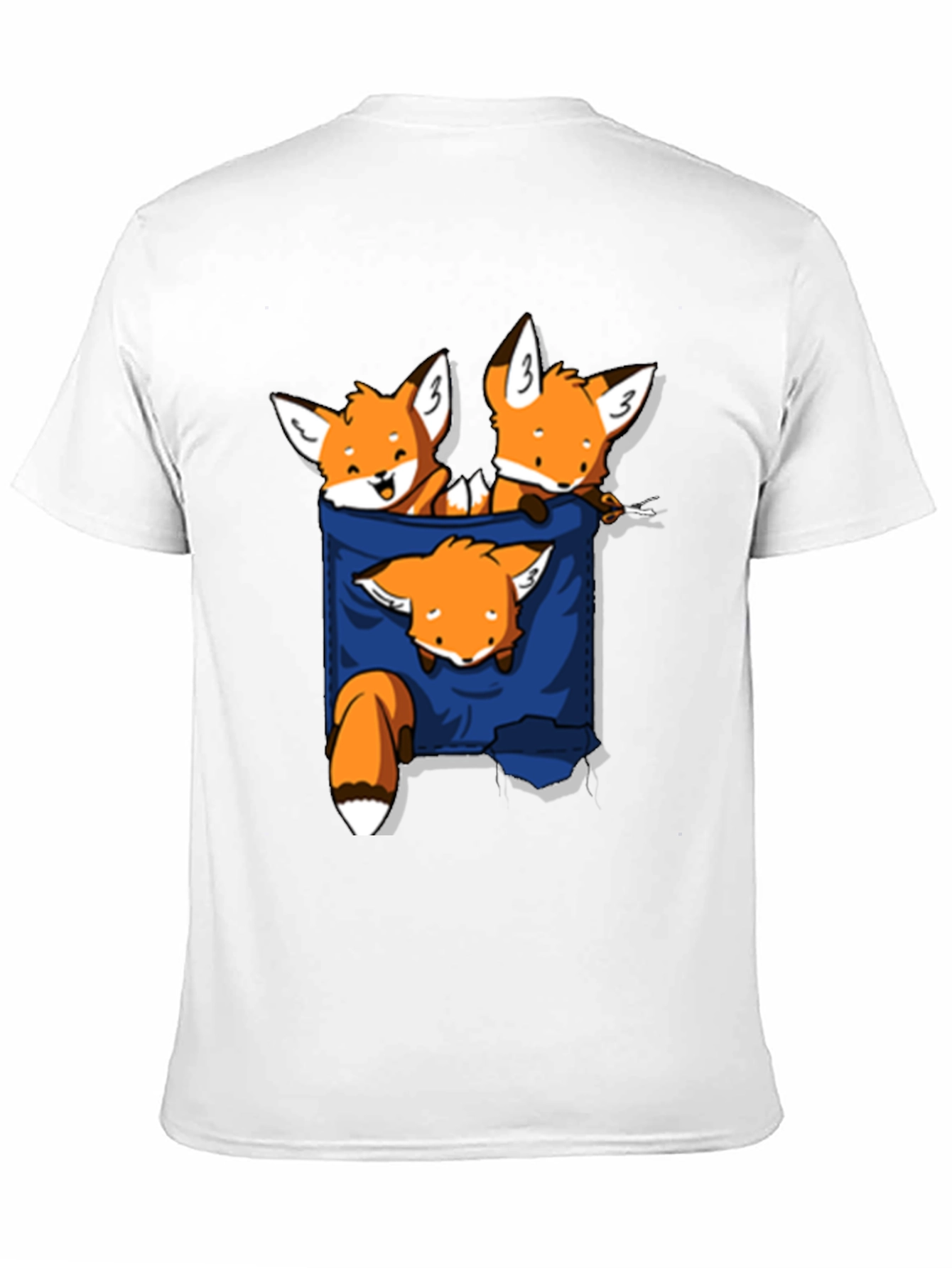 Fox Pocket T-Shirt - Cute Graphic Tee