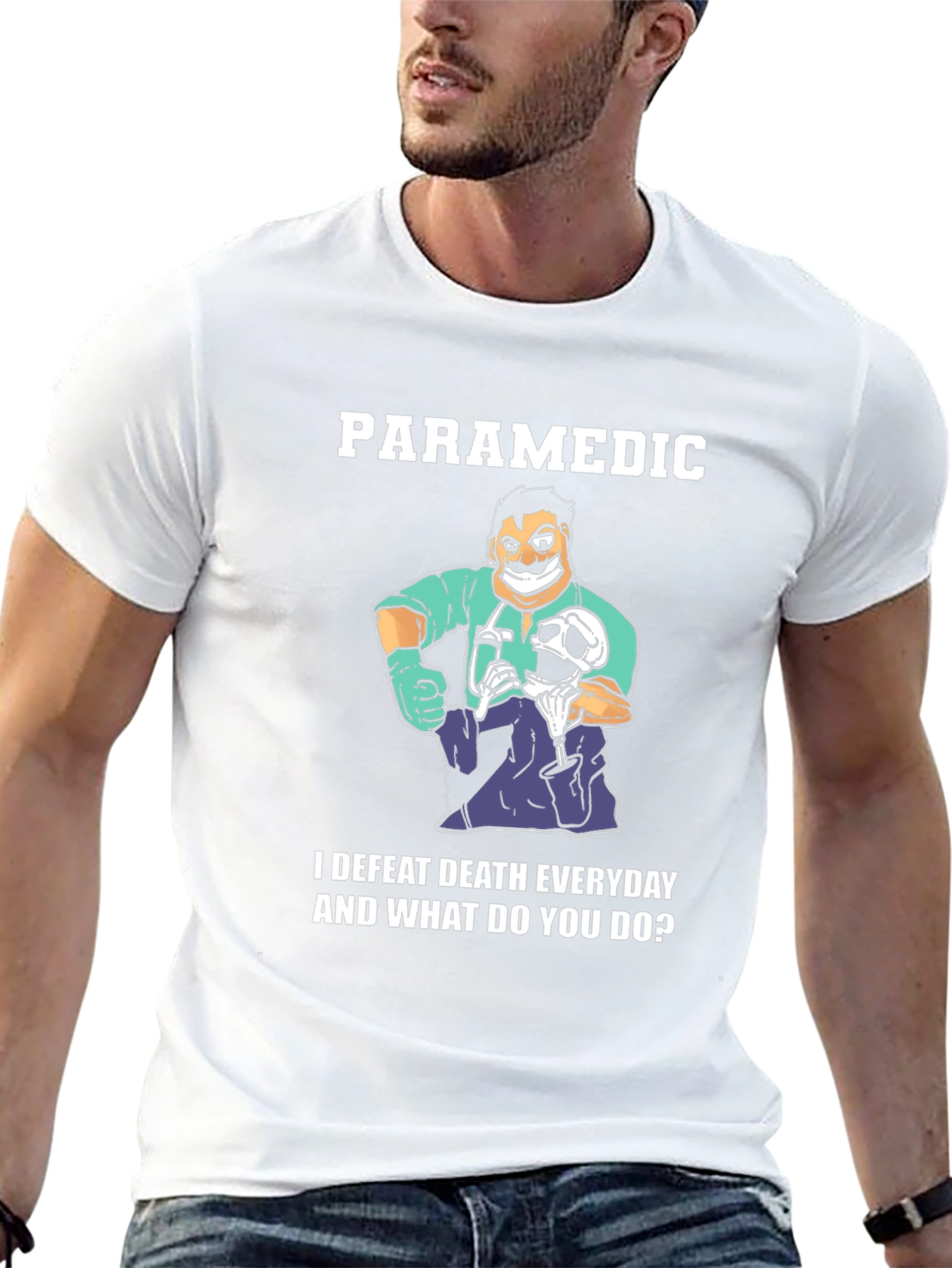 Paramedic Defeat Death Everyday Graphic T-Shirt