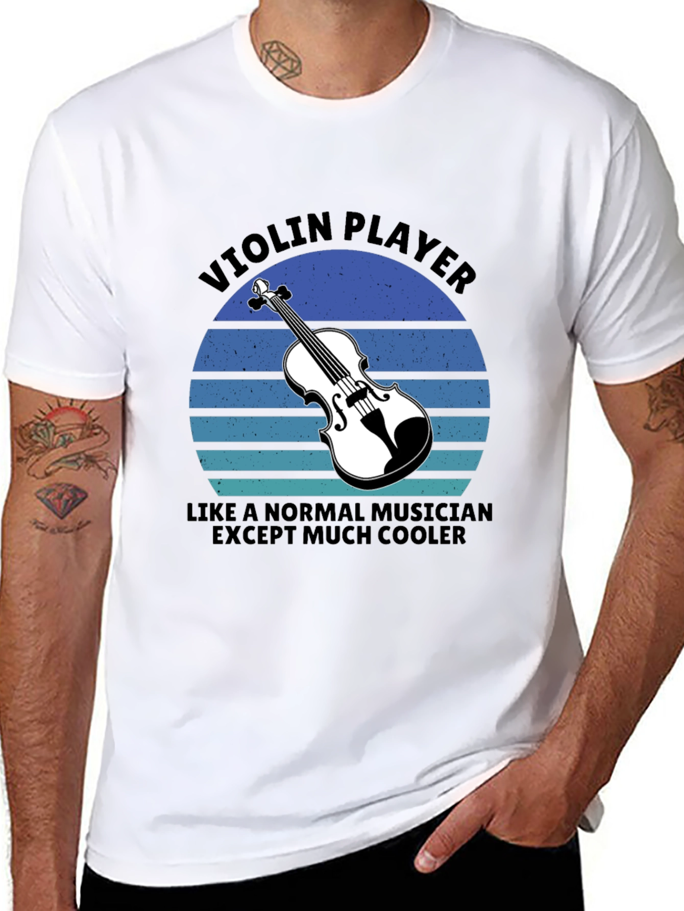 Violin Player Cool Musician Graphic T-Shirt