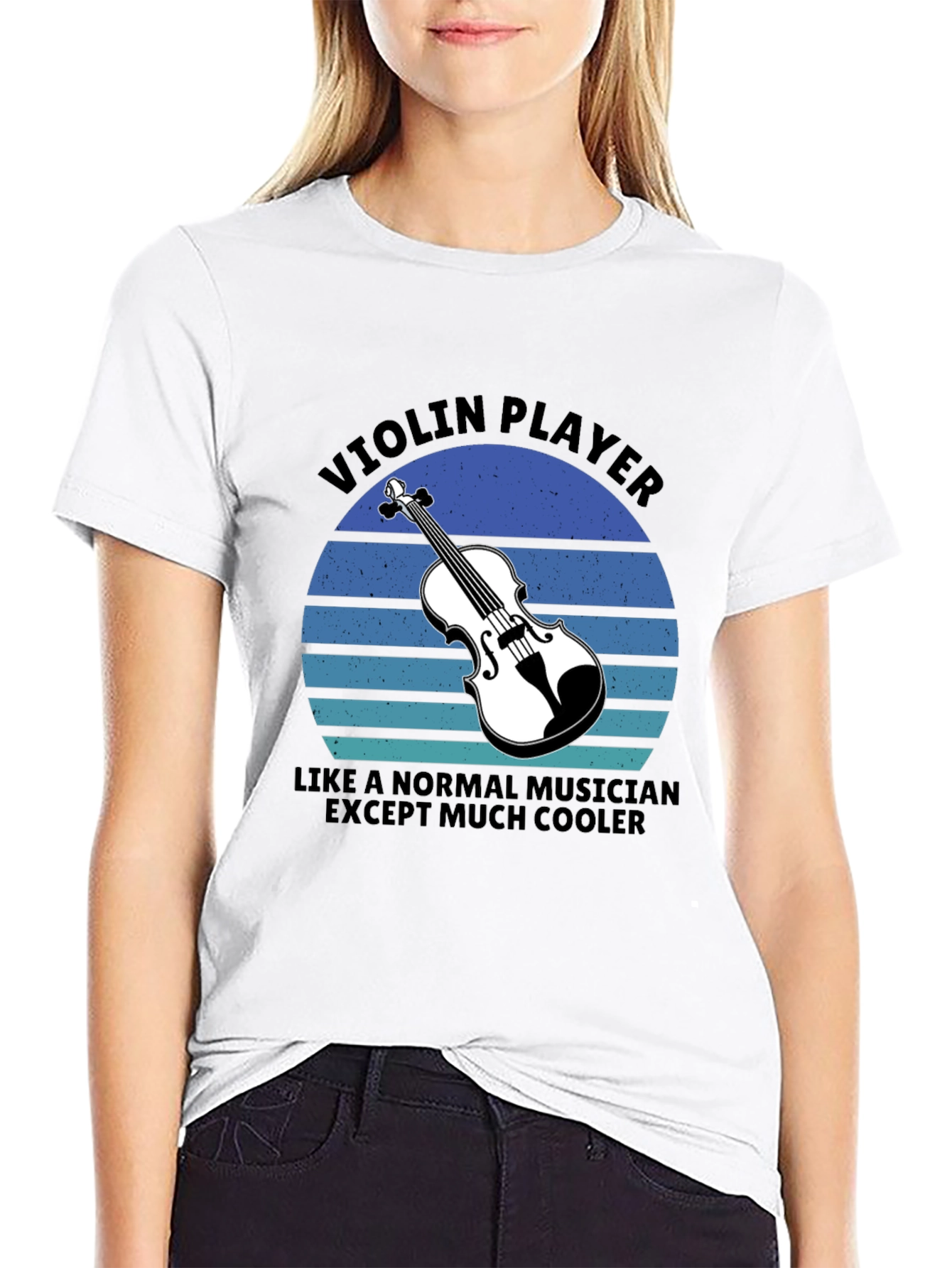 Violin Player Cool Musician Graphic T-Shirt