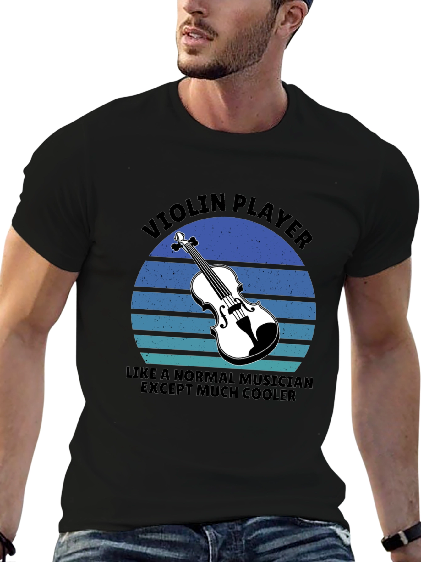 Violin Player Cool Musician Graphic T-Shirt