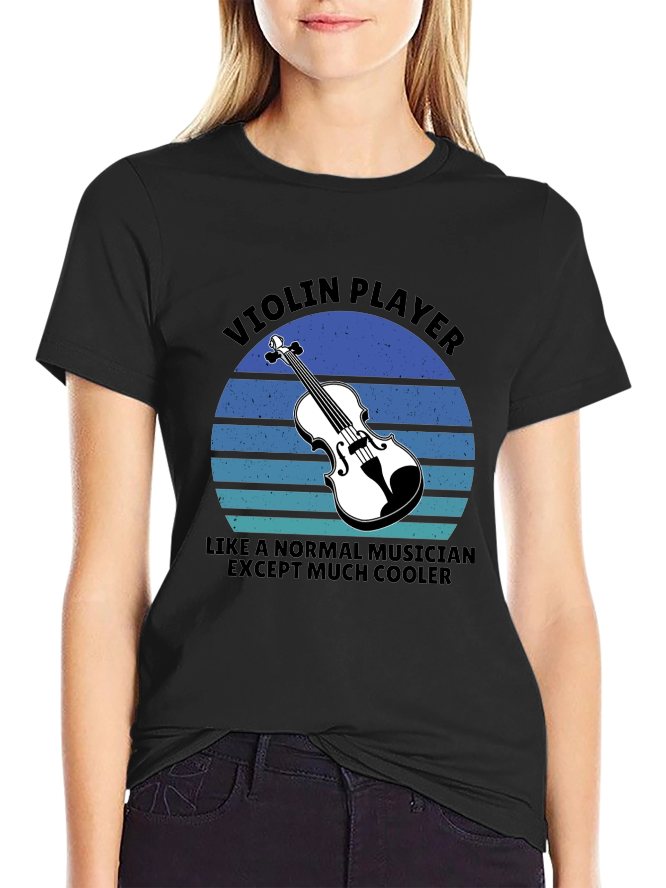 Violin Player Cool Musician Graphic T-Shirt