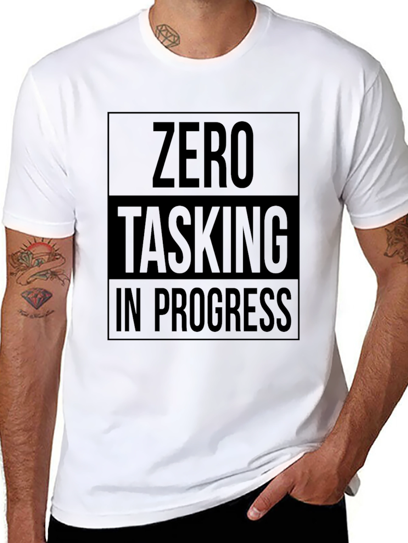 Zero Tasking In Progress T-Shirt - Black