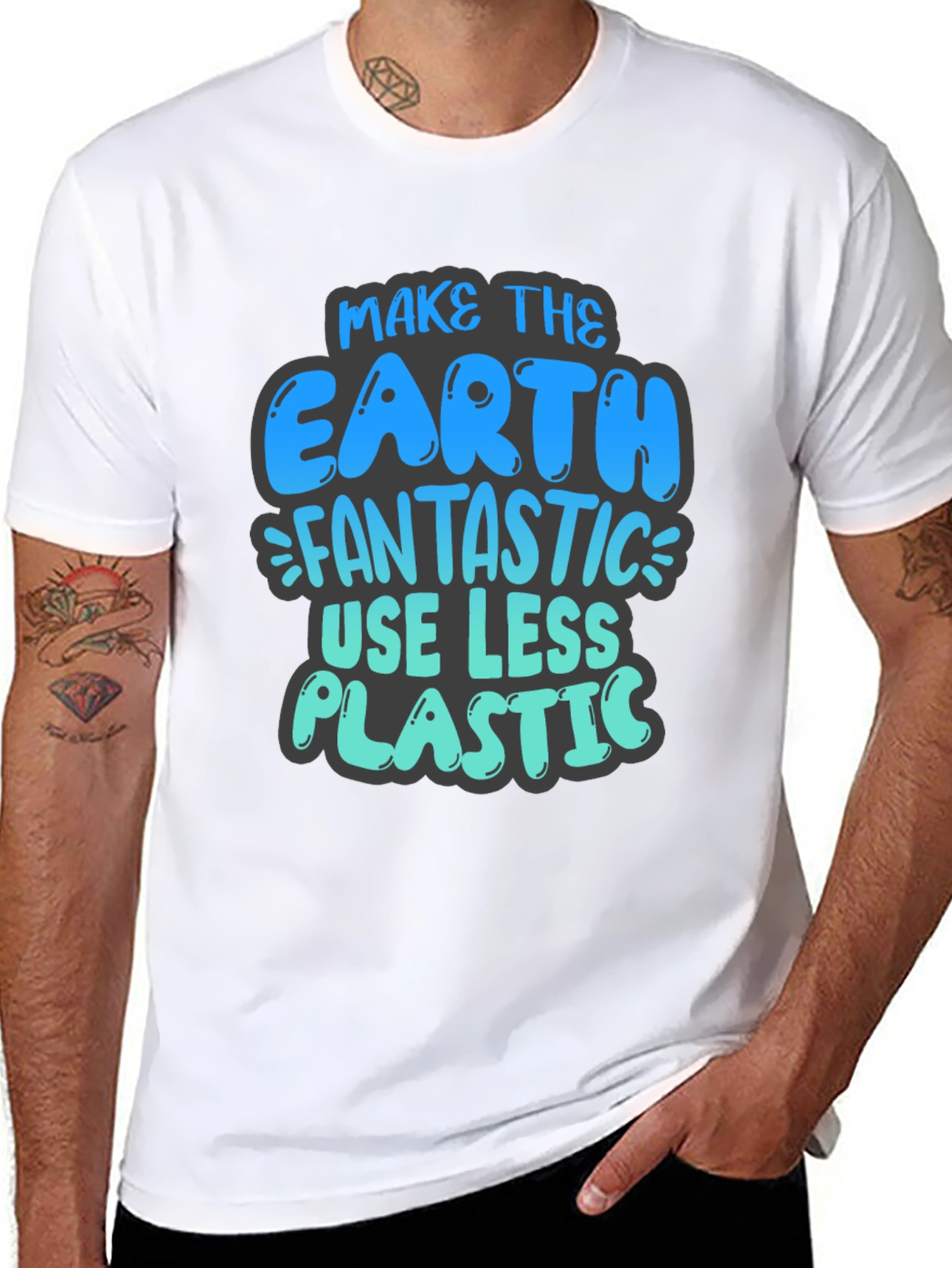 Eco-Friendly Earth Day T-Shirt - Reduce Plastic
