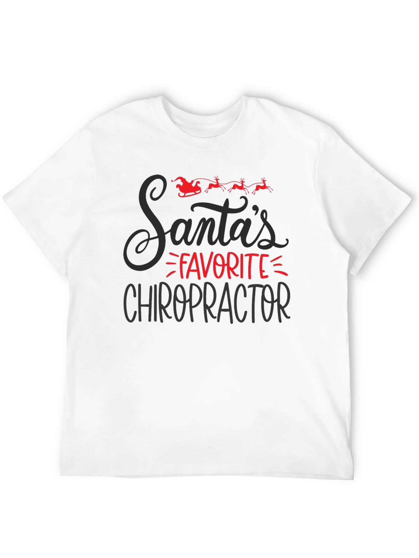 Santas Favorite Chiropractor Christmas T-Shirt