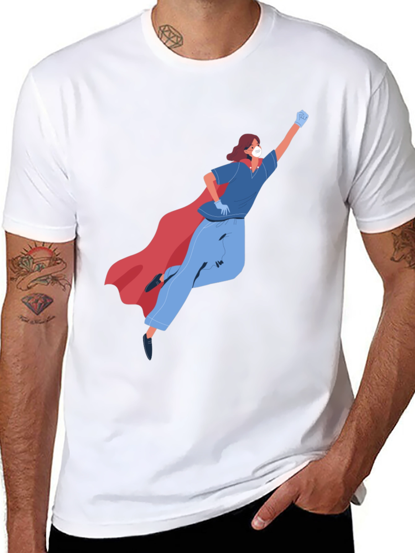 Superhero Nurse T-Shirt - Medical Hero Tee