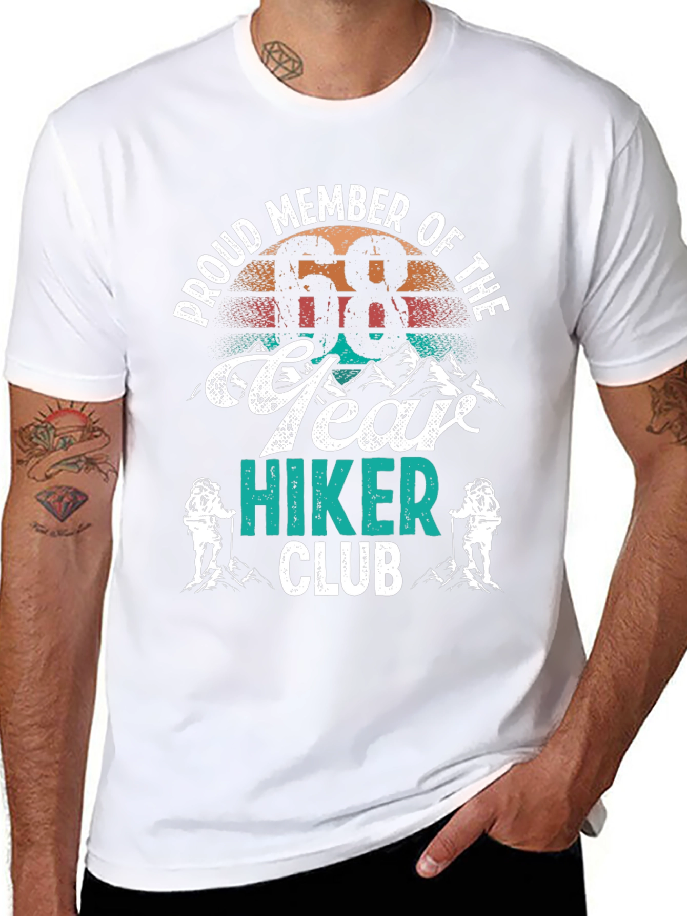 Proud 68 Year Hiker Club T-Shirt