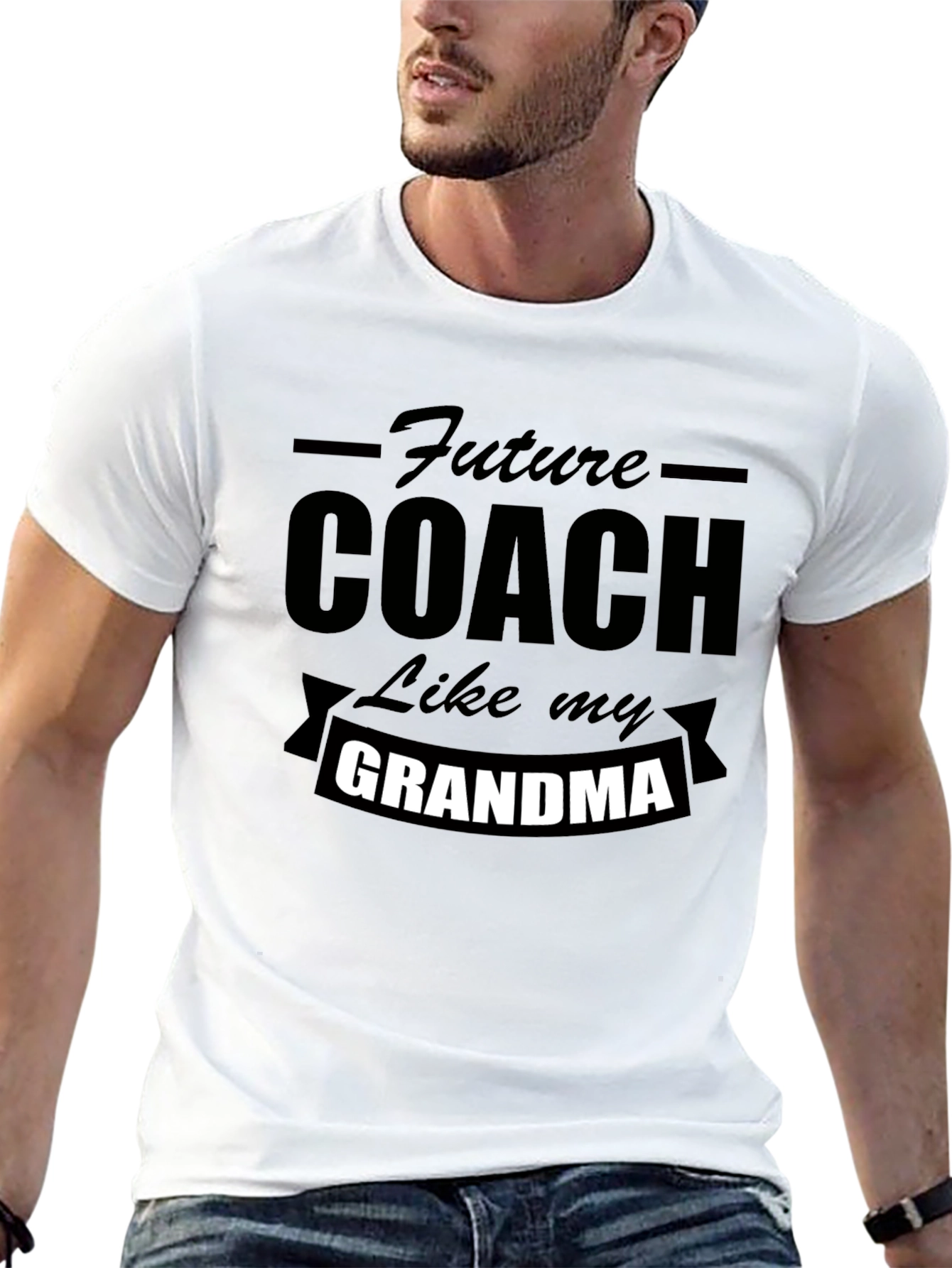 Future Coach Like My Grandma Black T-Shirt