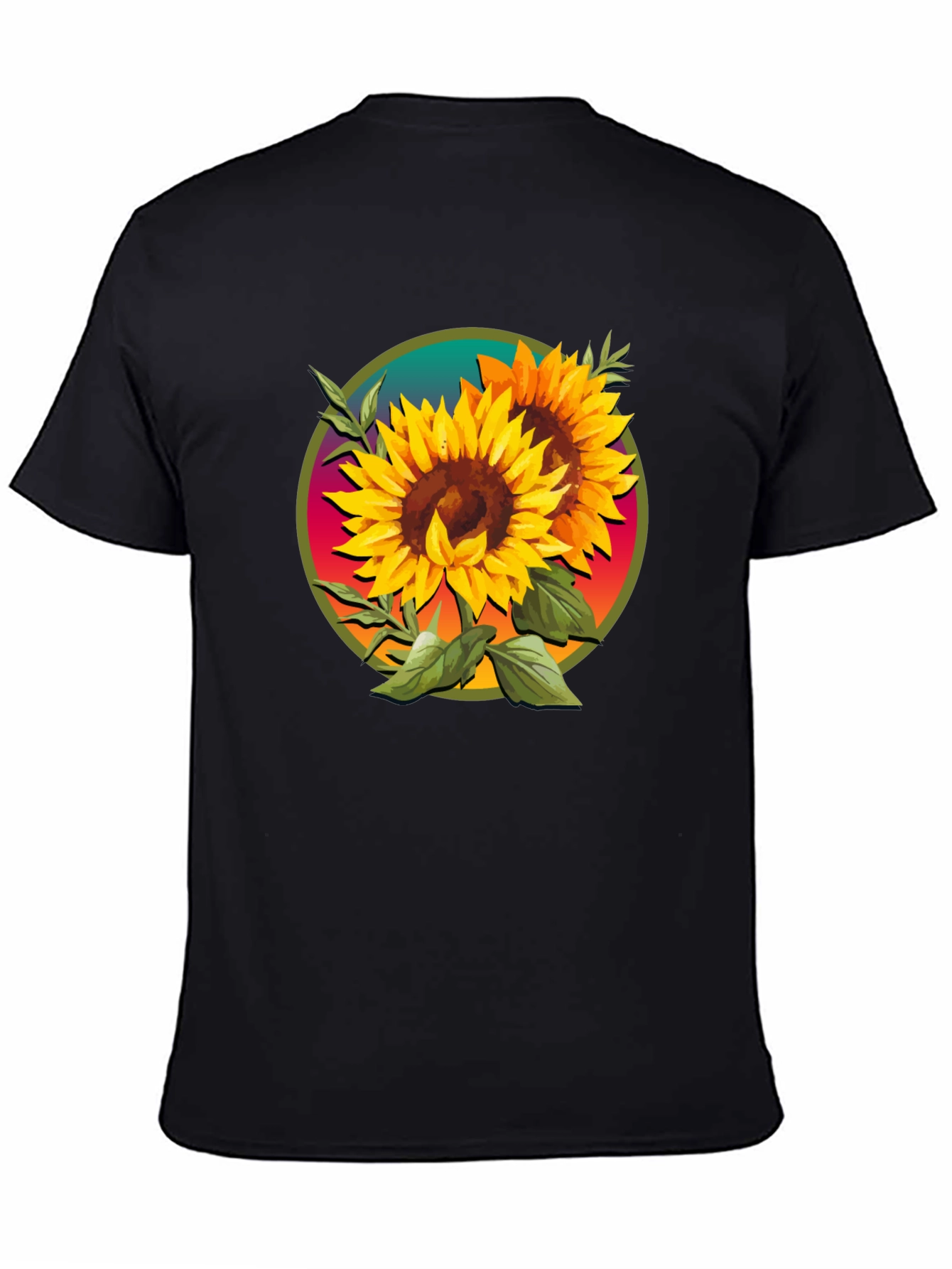 Sunflower Graphic Tee - Artistic Floral Design