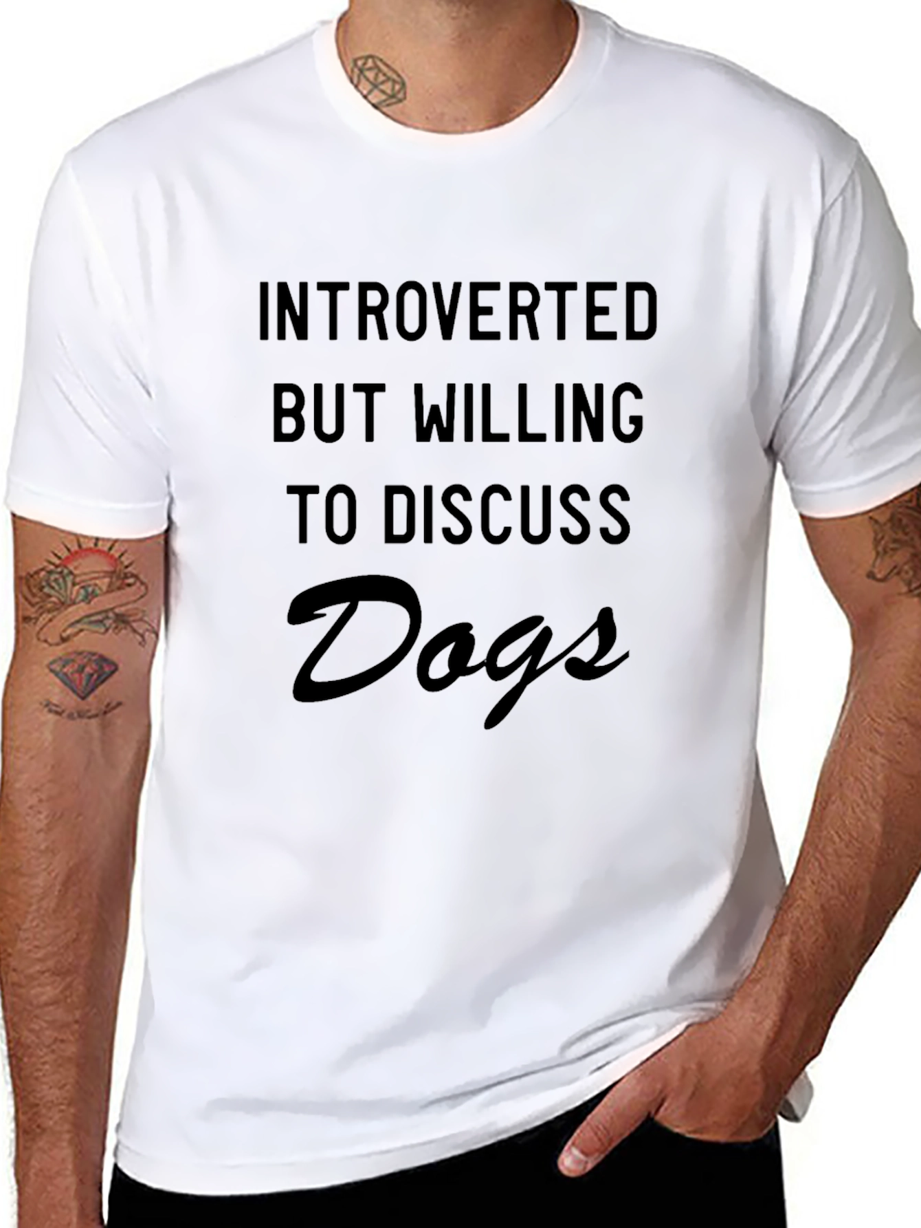 Introverted Dog Lover T-Shirt - Soft Cotton Tee