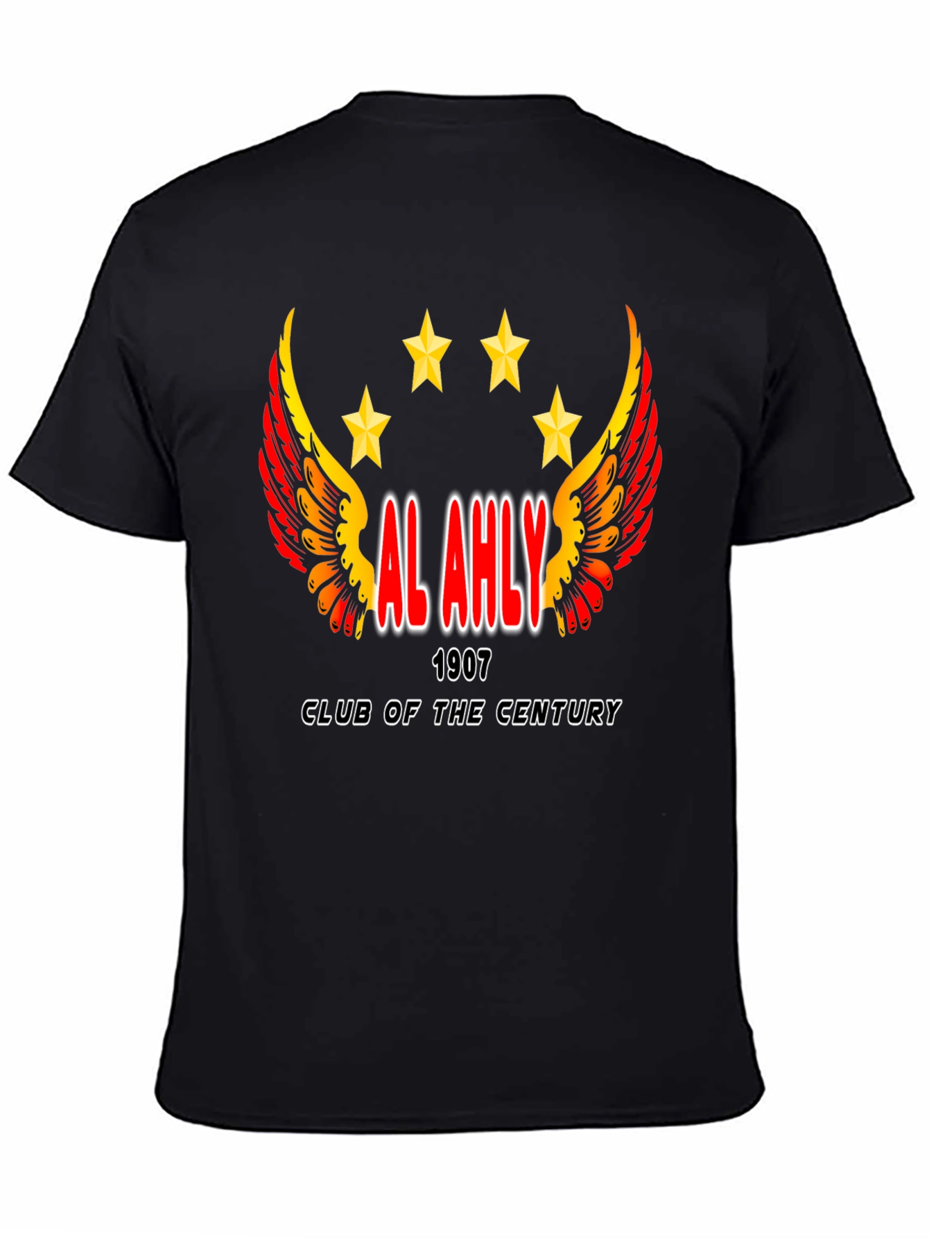 Al Ahly Club T-Shirt - Black Cotton Blend