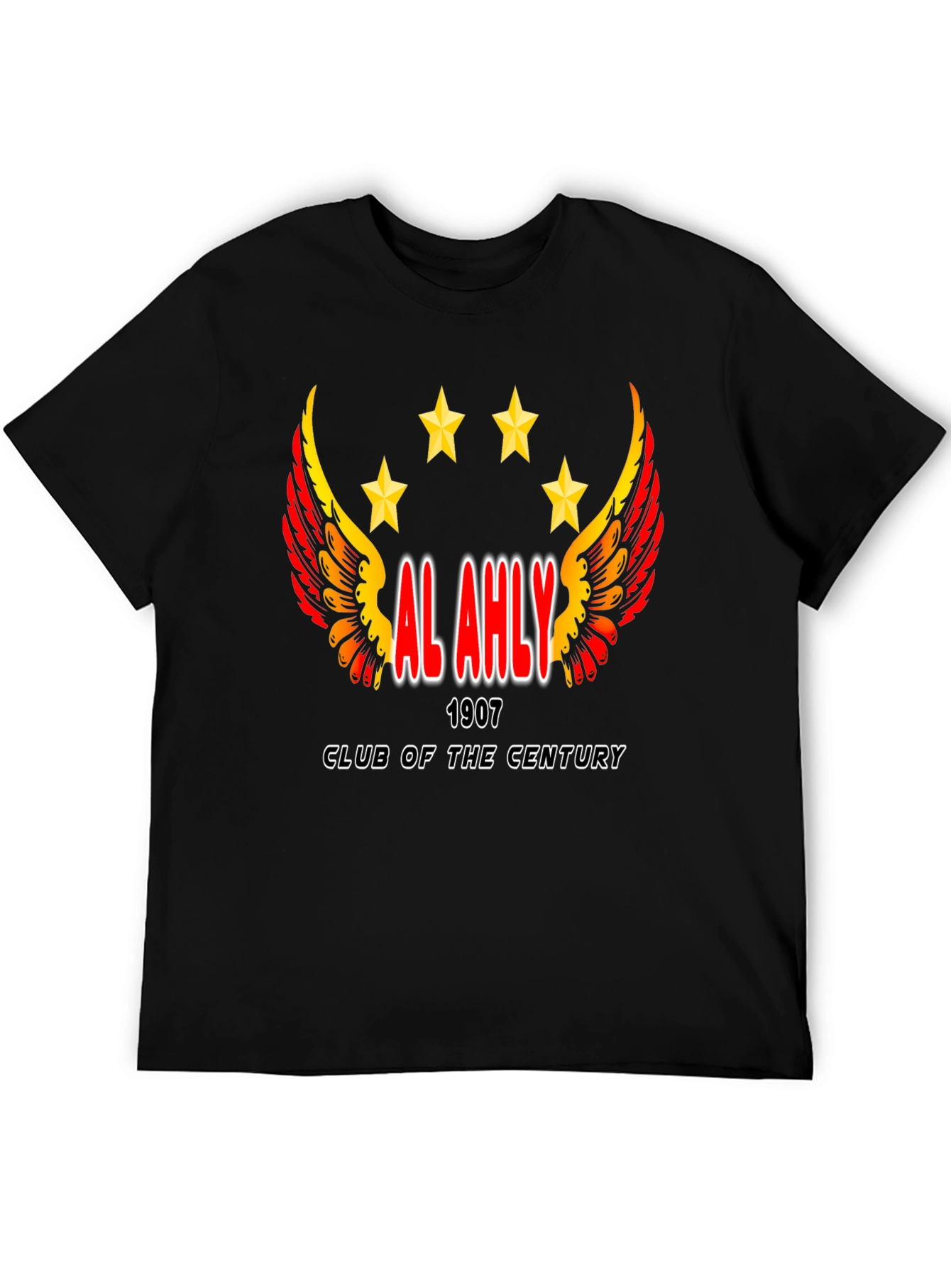 Al Ahly Club T-Shirt - Black Cotton Blend