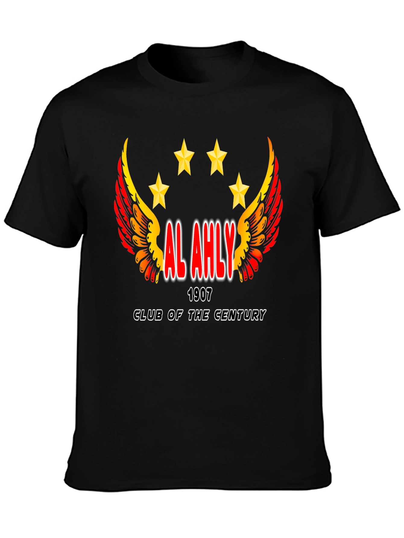Al Ahly Club T-Shirt - Black Cotton Blend