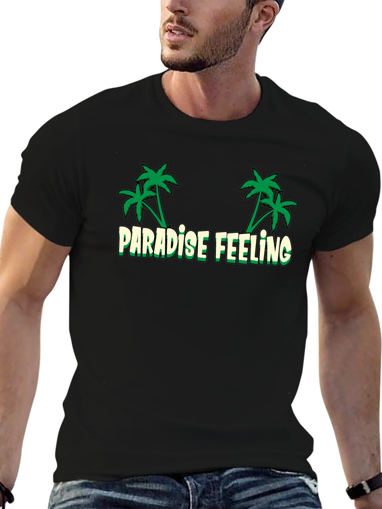 Paradise Feeling T-Shirt - Tropical Graphic Tee