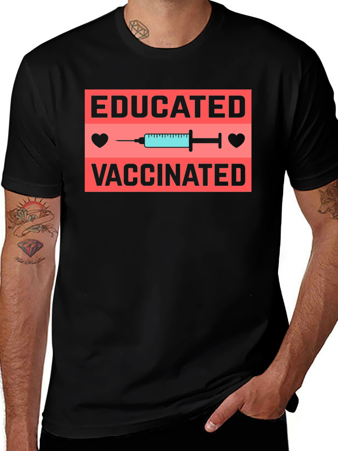 Educated & Vaccinated Graphic T-Shirt