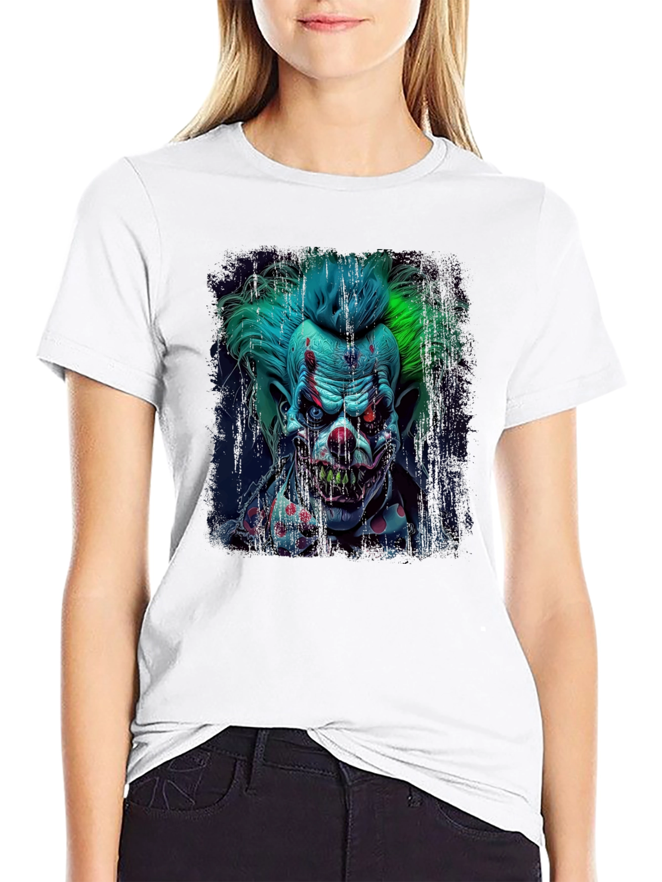 Creepy Clown Graphic Tee - Horror T-Shirt