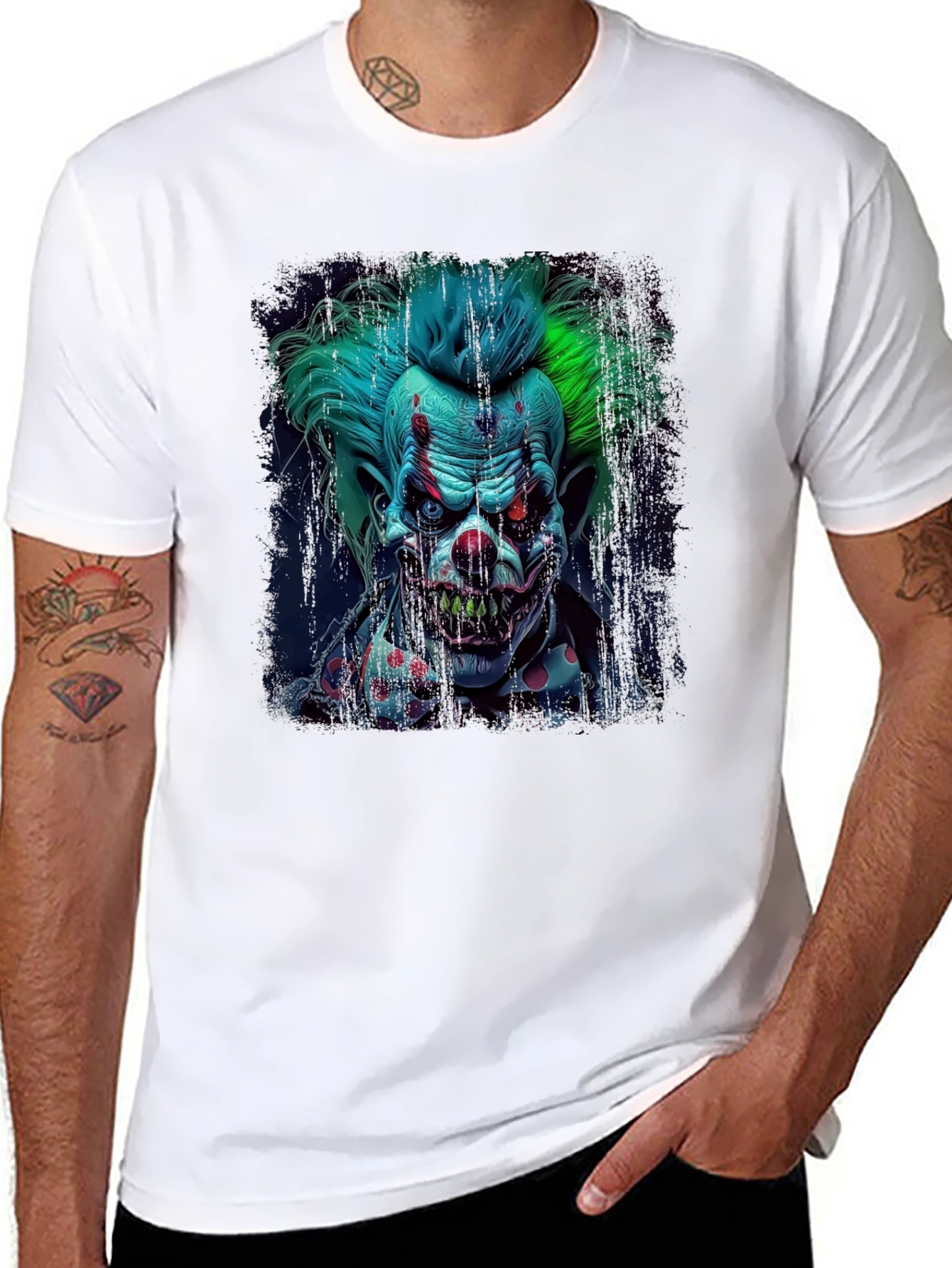 Creepy Clown Graphic Tee - Horror T-Shirt