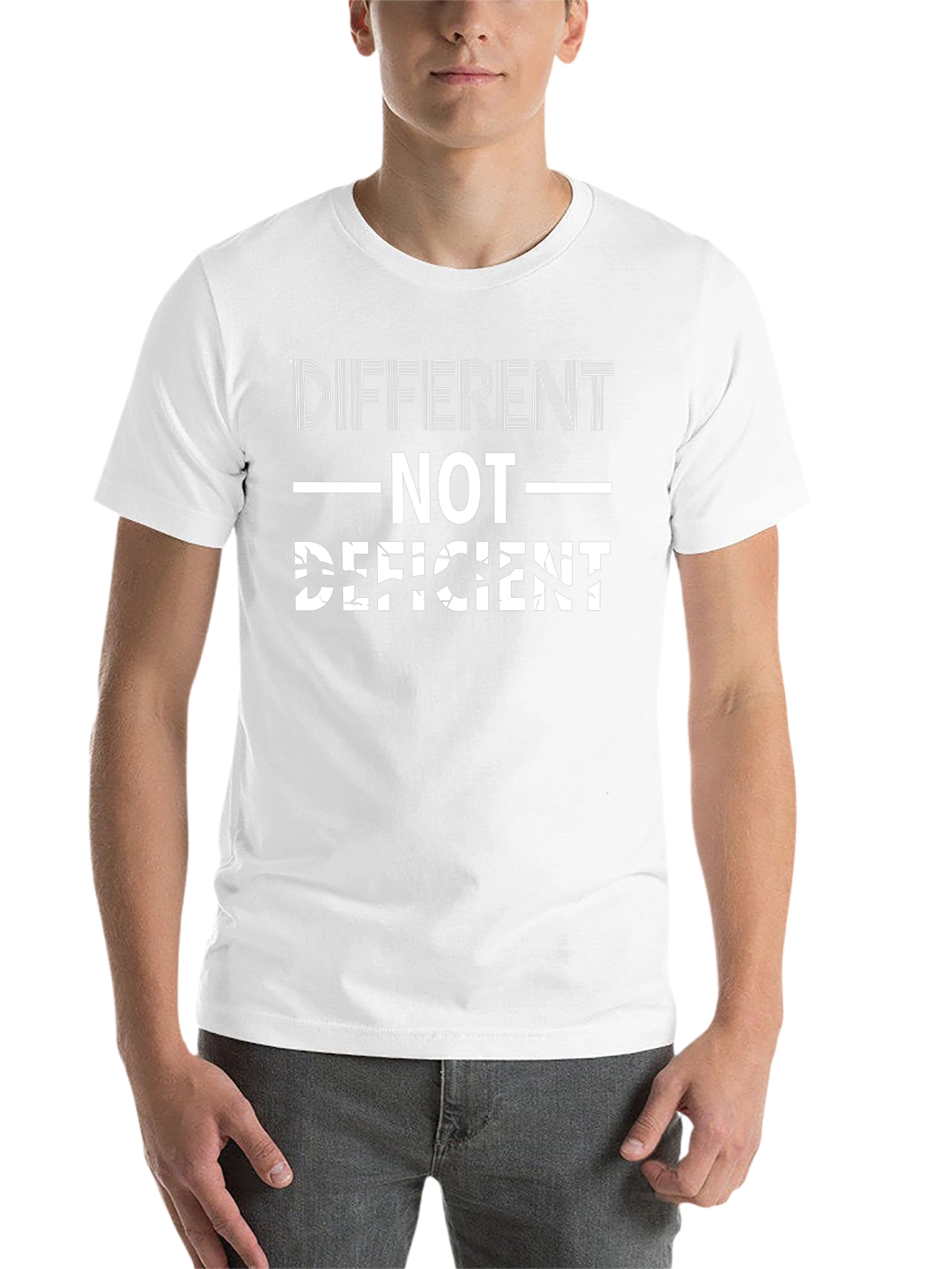 Different Not Deficient Graphic Tee - Black