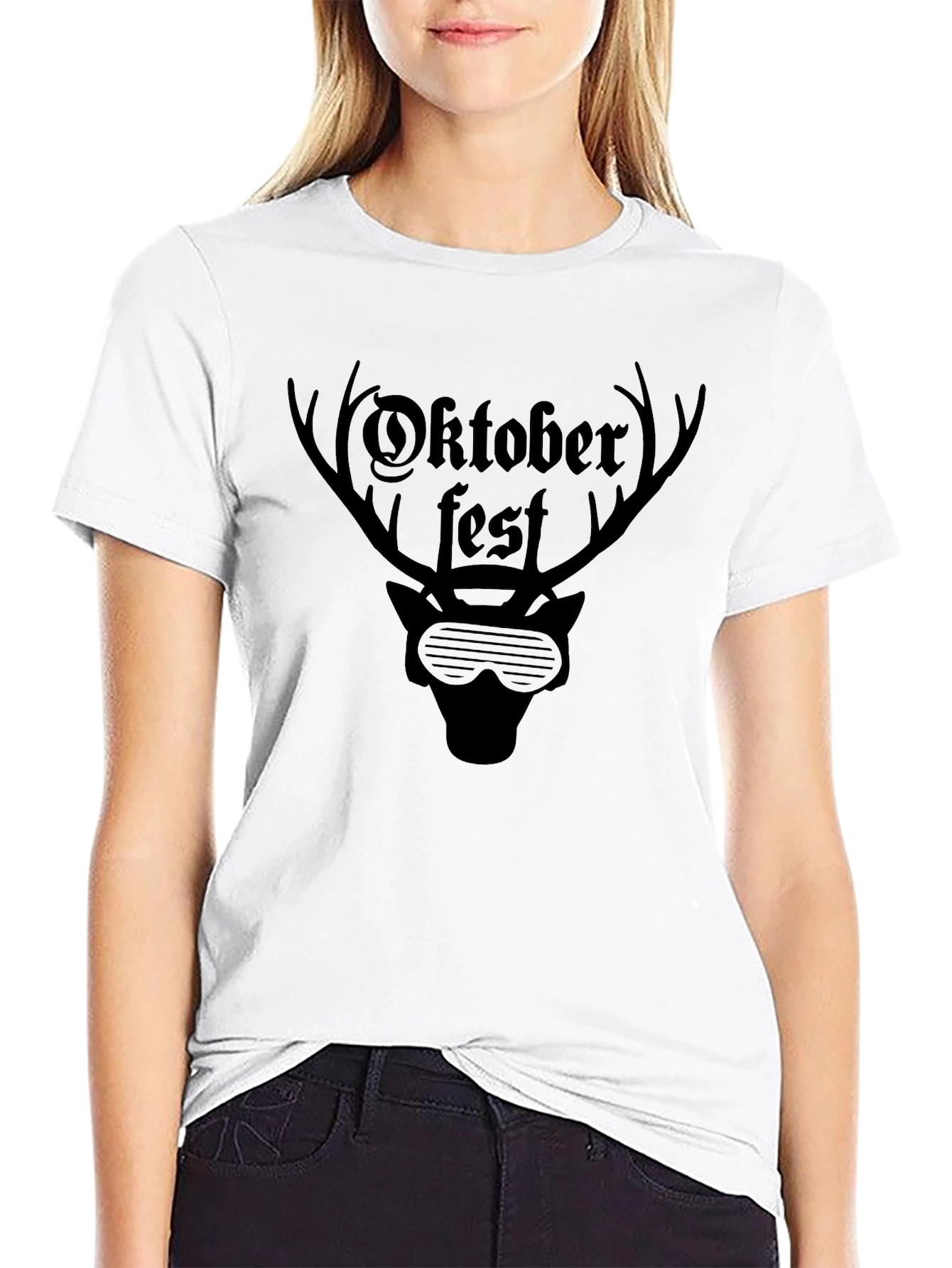 Oktoberfest Deer Graphic T-Shirt
