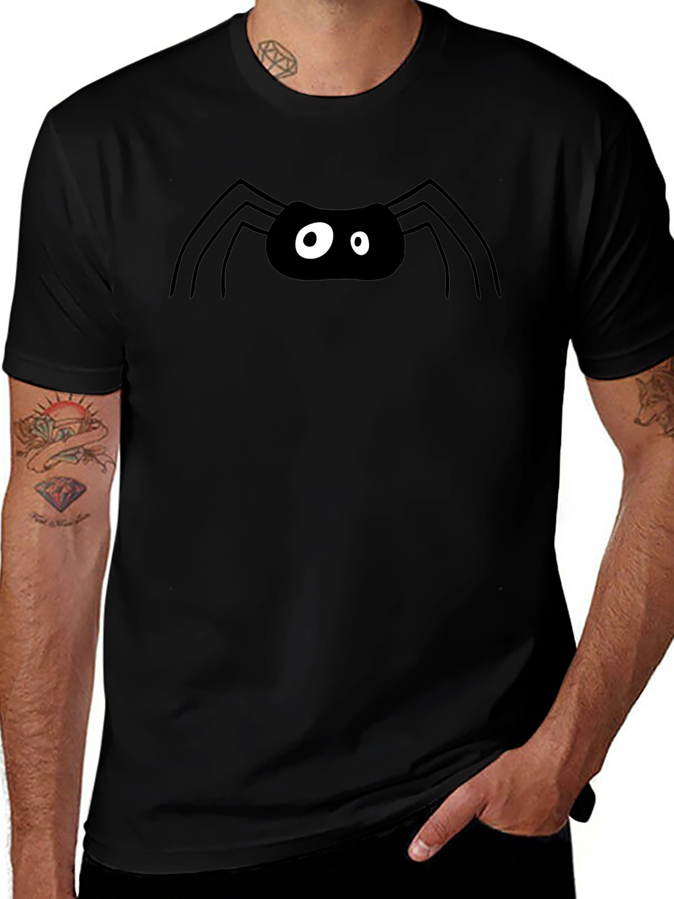 Spooky Spider Graphic Tee - Halloween Ready