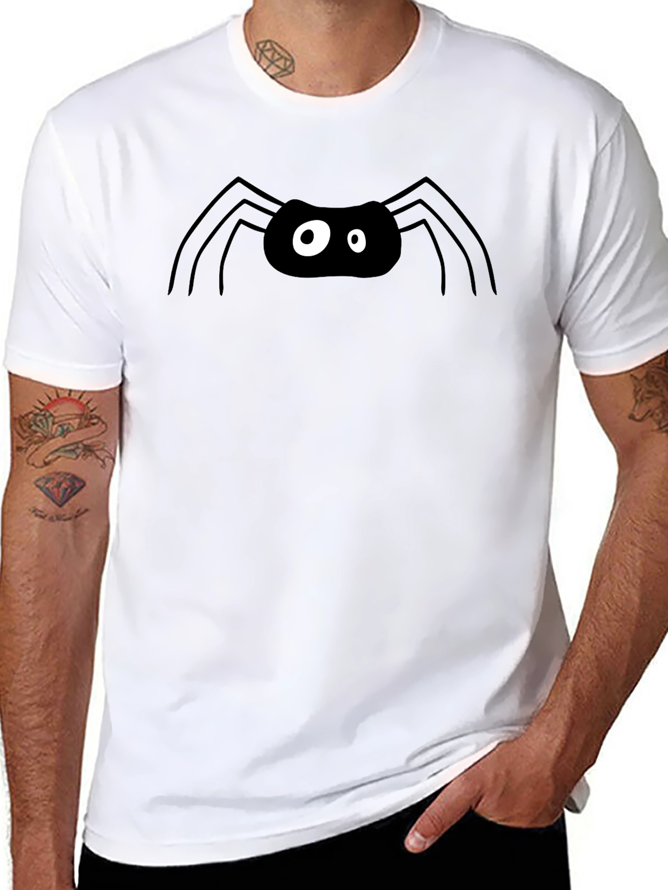 Spooky Spider Graphic Tee - Halloween Ready