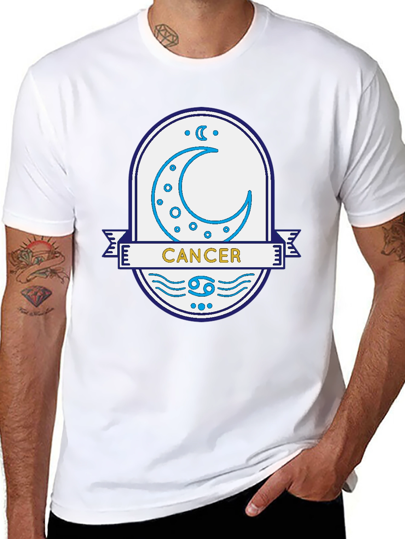 Cancer Zodiac Graphic T-Shirt - Astrology Tee