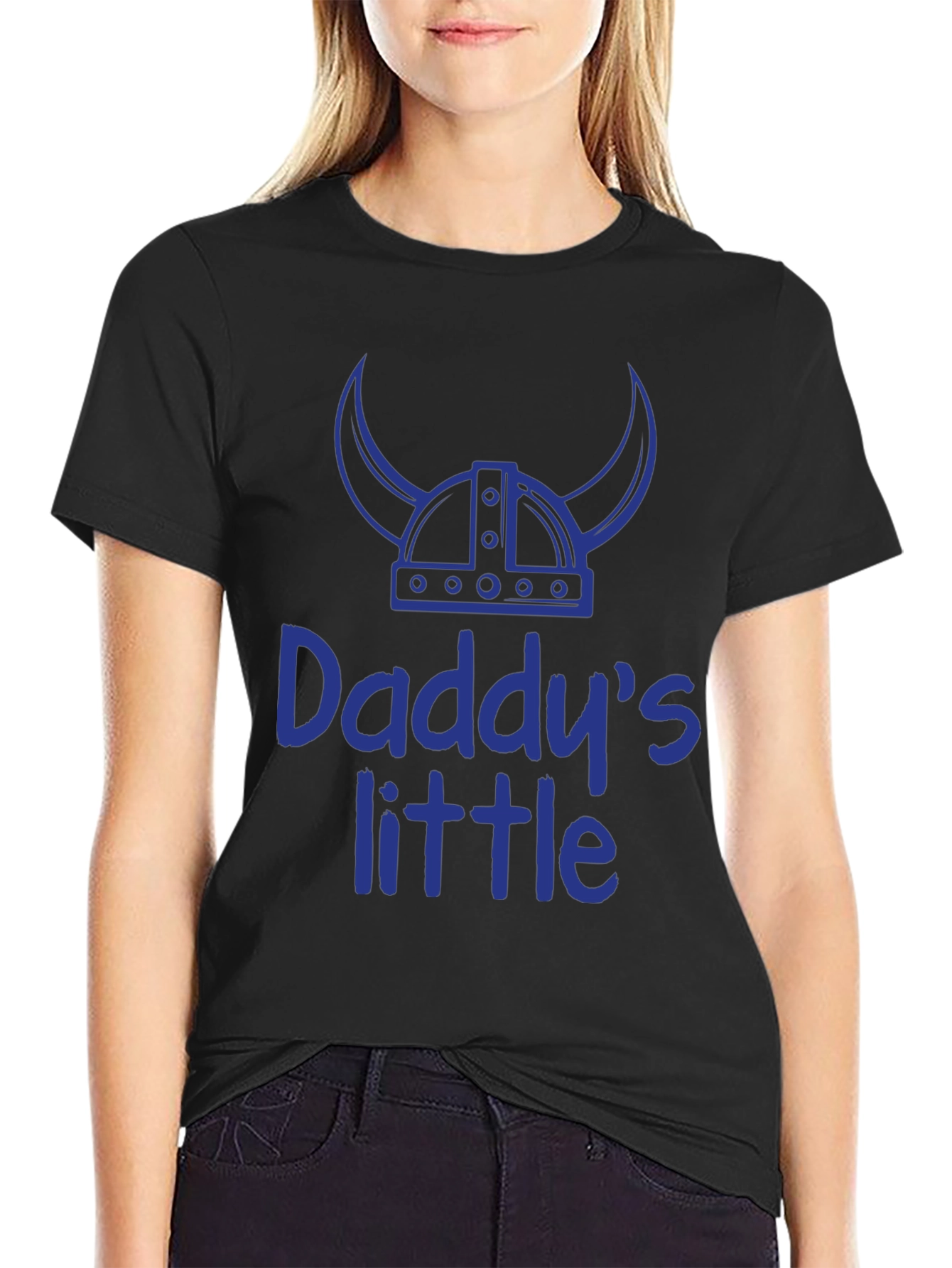 Daddys Little Viking T-Shirt - Blue Print