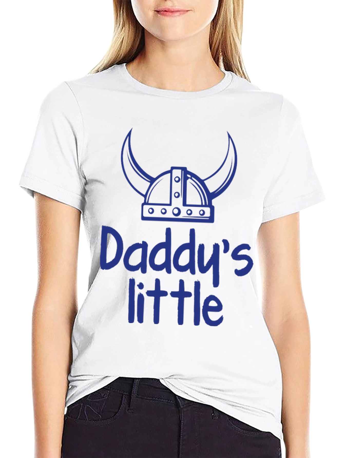 Daddys Little Viking T-Shirt - Blue Print