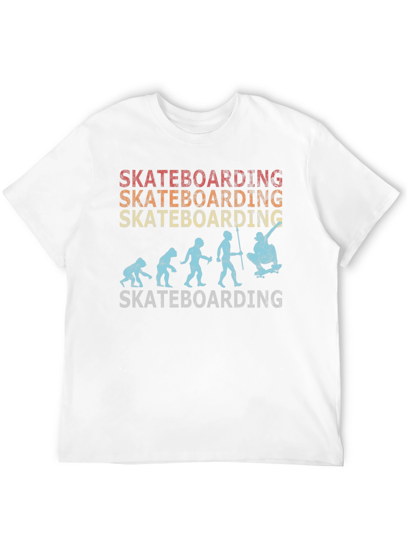 Skateboarding Evolution Graphic T-Shirt - Retro Style