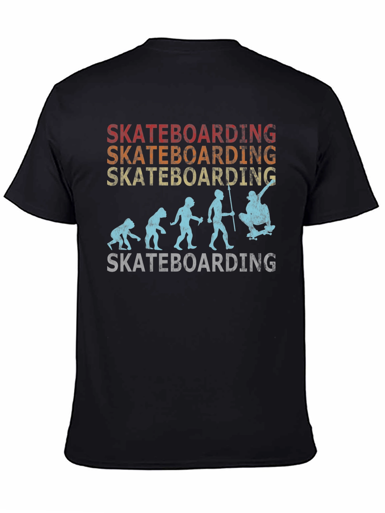 Skateboarding Evolution Graphic T-Shirt - Retro Style