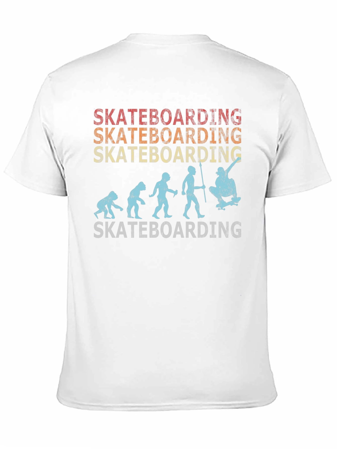 Skateboarding Evolution Graphic T-Shirt - Retro Style