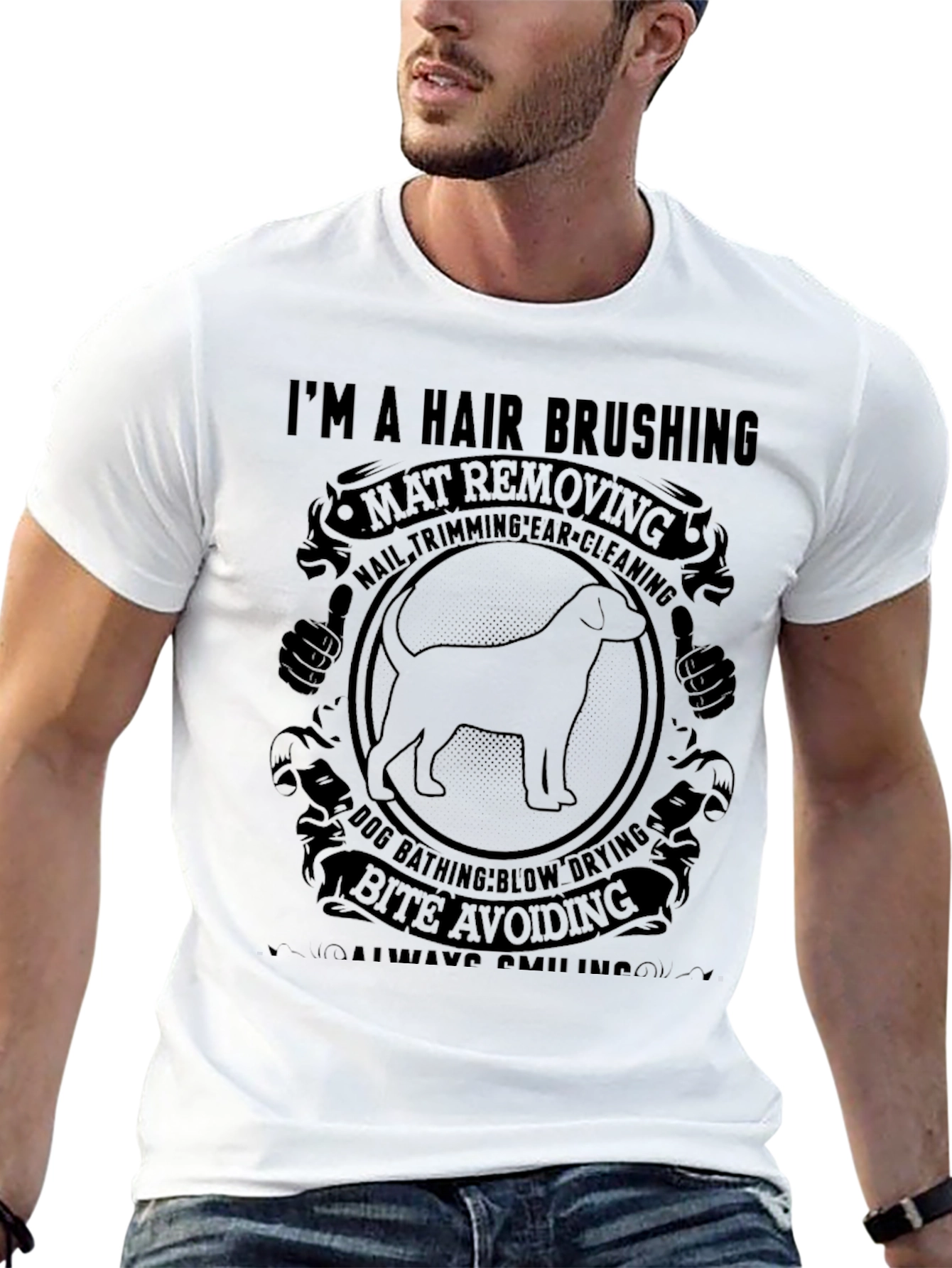 Dog Groomer T-Shirt - Hair Brushing Mat Removal