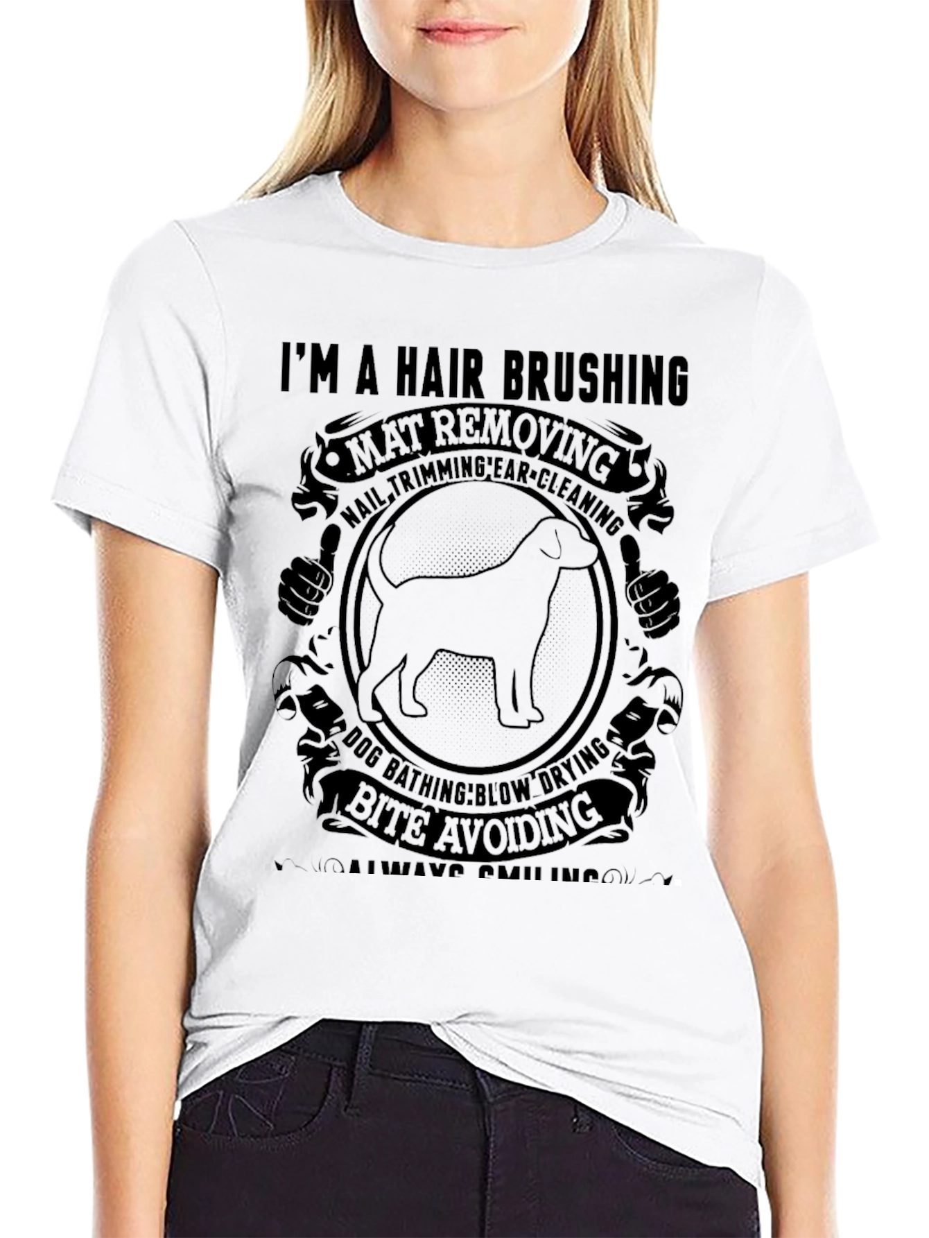 Dog Groomer T-Shirt - Hair Brushing Mat Removal