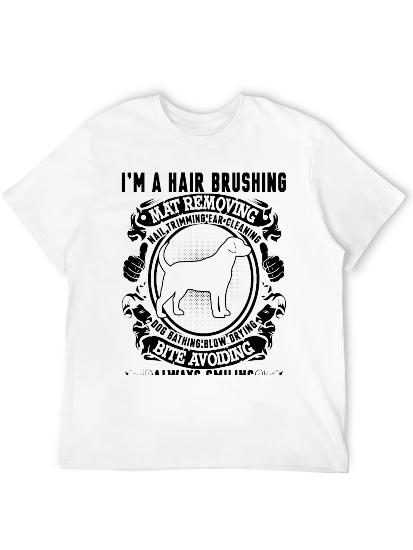 Dog Groomer T-Shirt - Hair Brushing Mat Removal