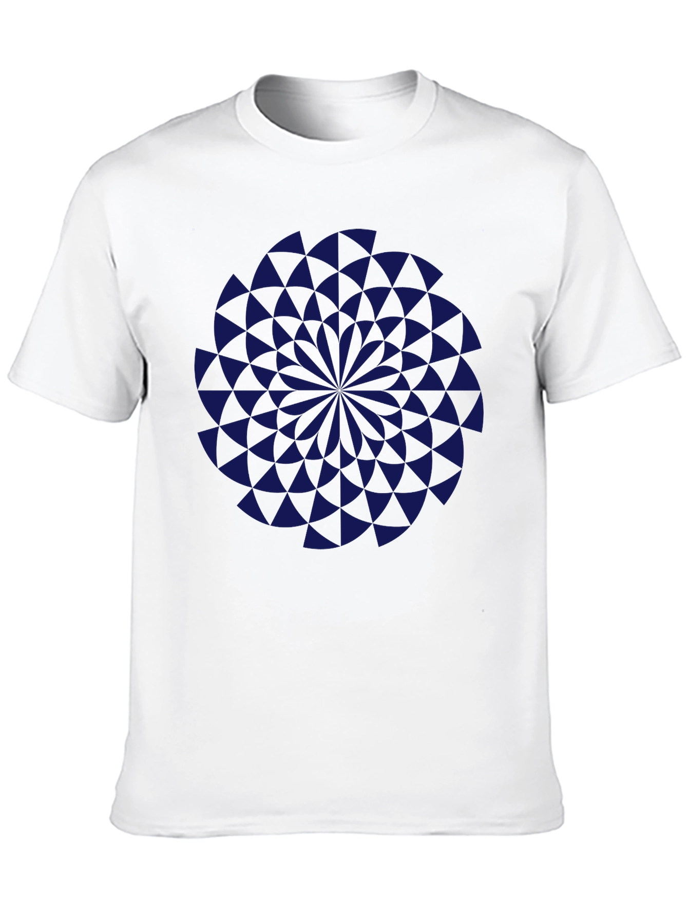 Geometric Vortex Black T-Shirt