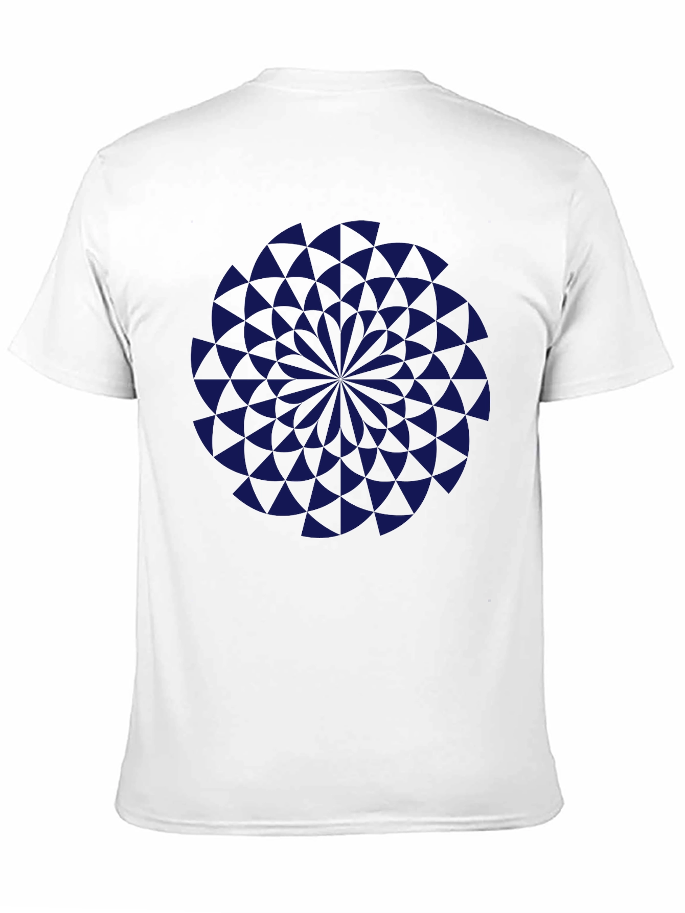 Geometric Vortex Black T-Shirt