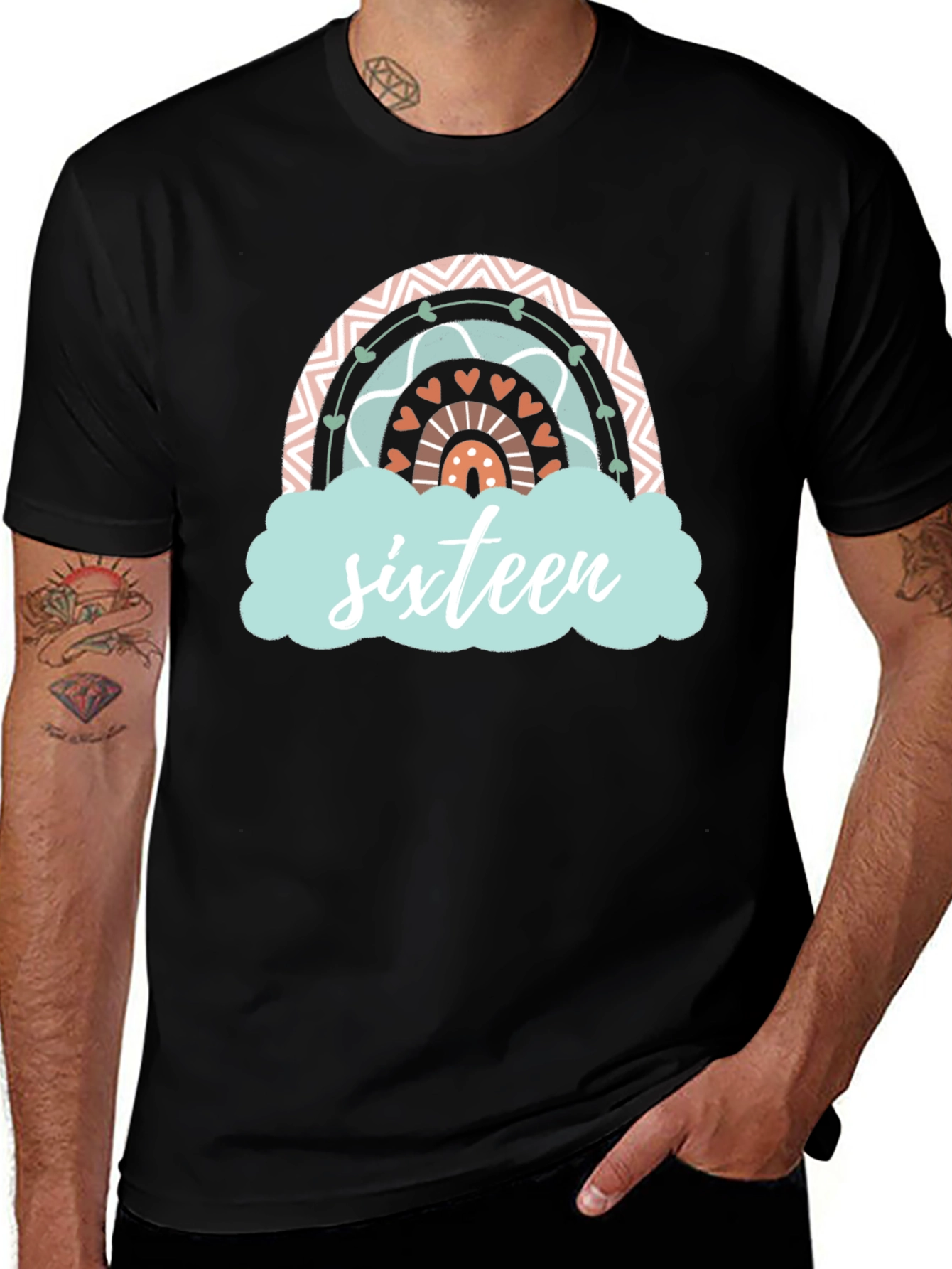 Sweet Sixteen Rainbow Graphic T-Shirt