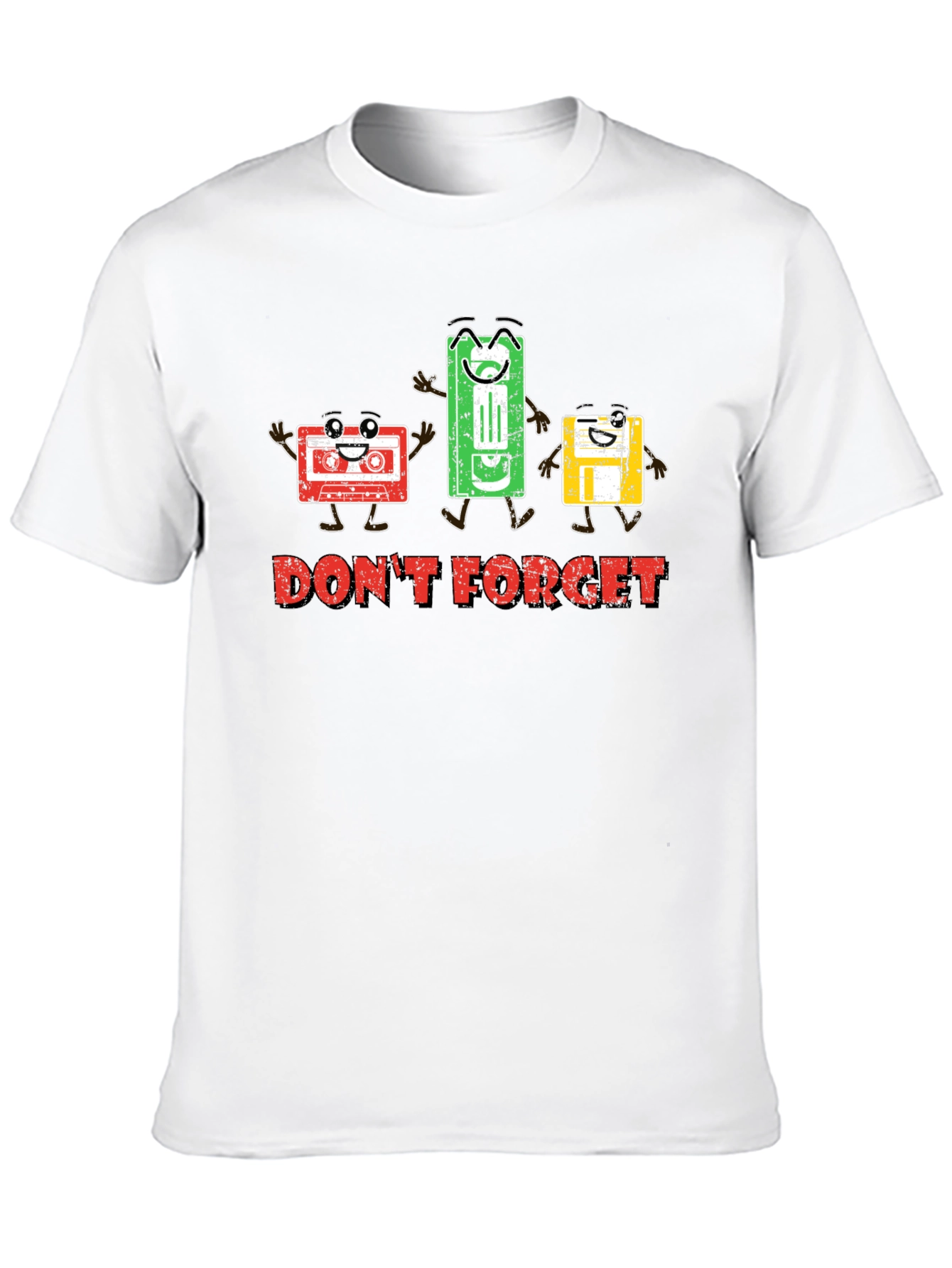 Retro Media Black Graphic Tee: Dont Forget